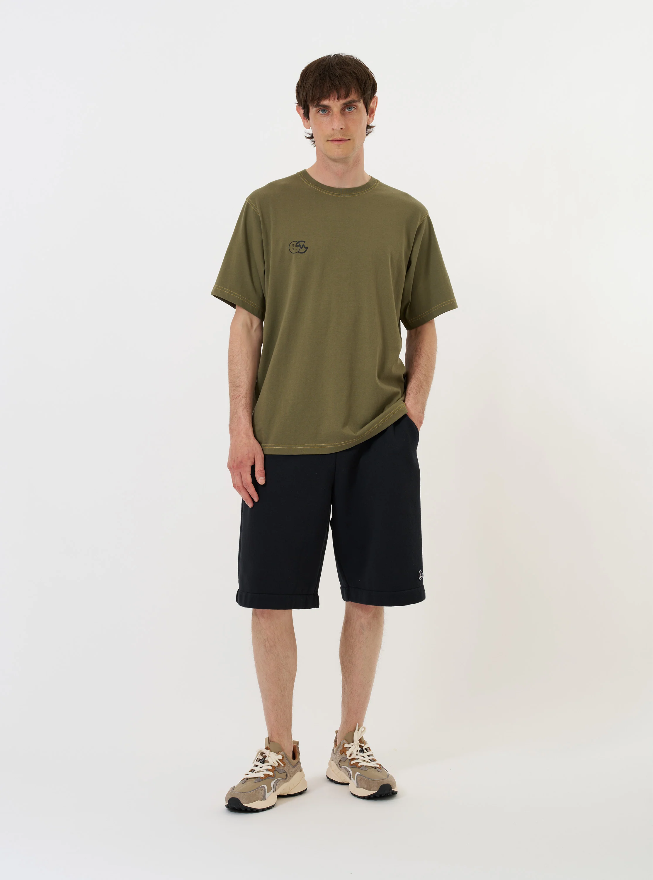 master-piece x Universal Works Olive Single Jersey Print Tee - Image 9