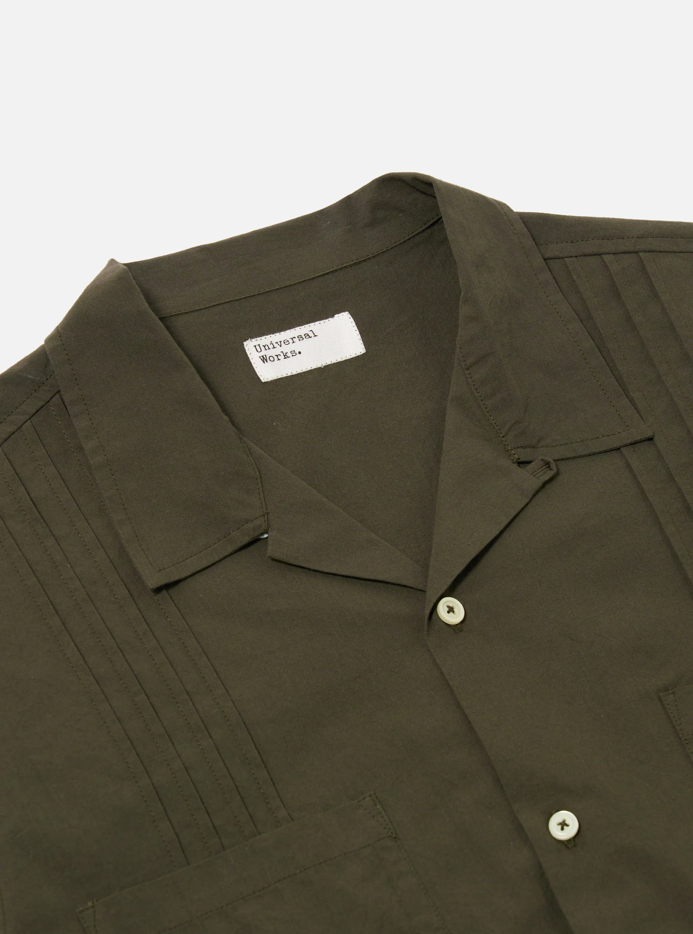 Olive Tech Cotton S/S Dwight Overshirt - Image 6