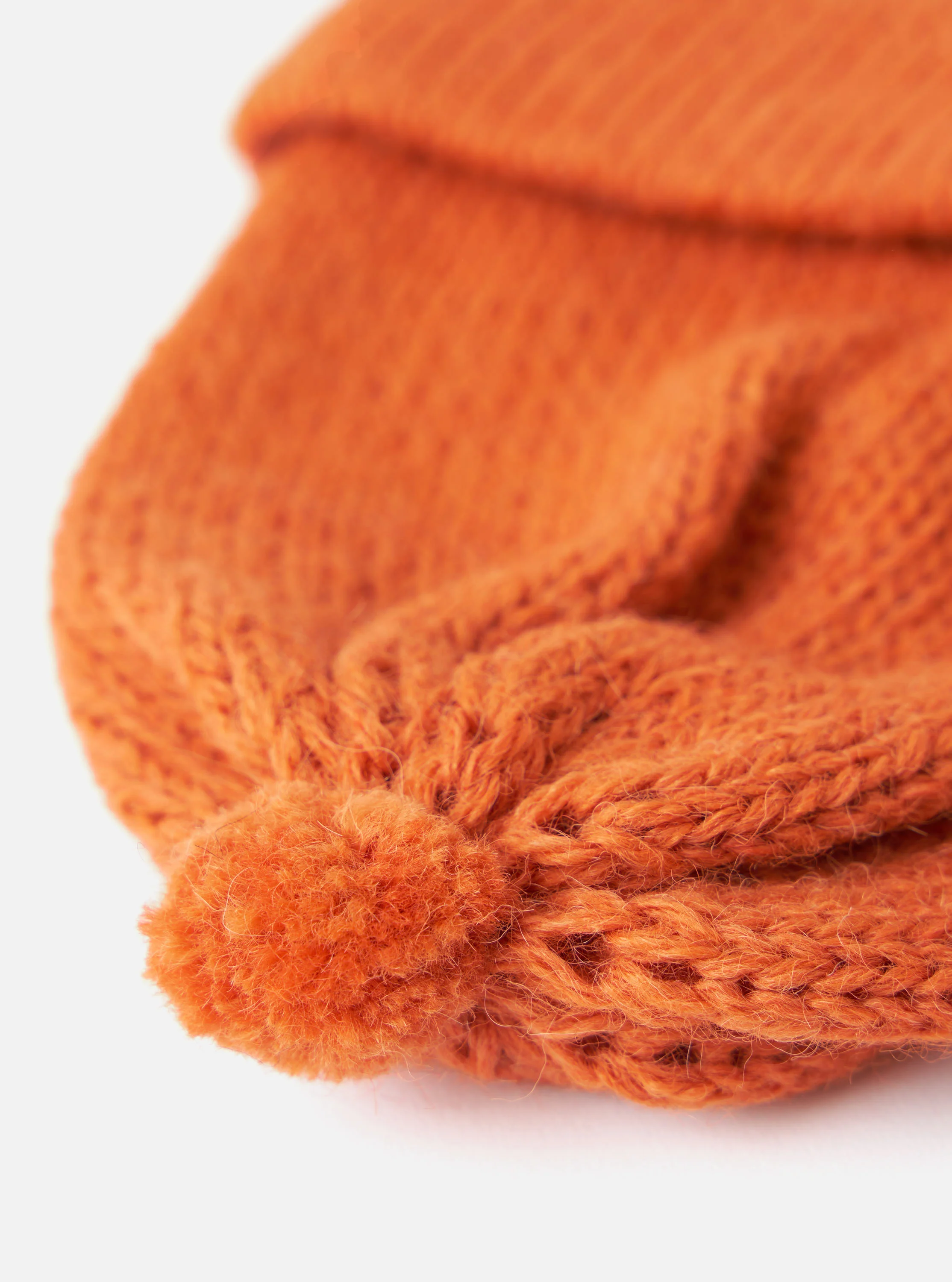 Orange Alpaca/British Wool Bobble Hat - Image 4