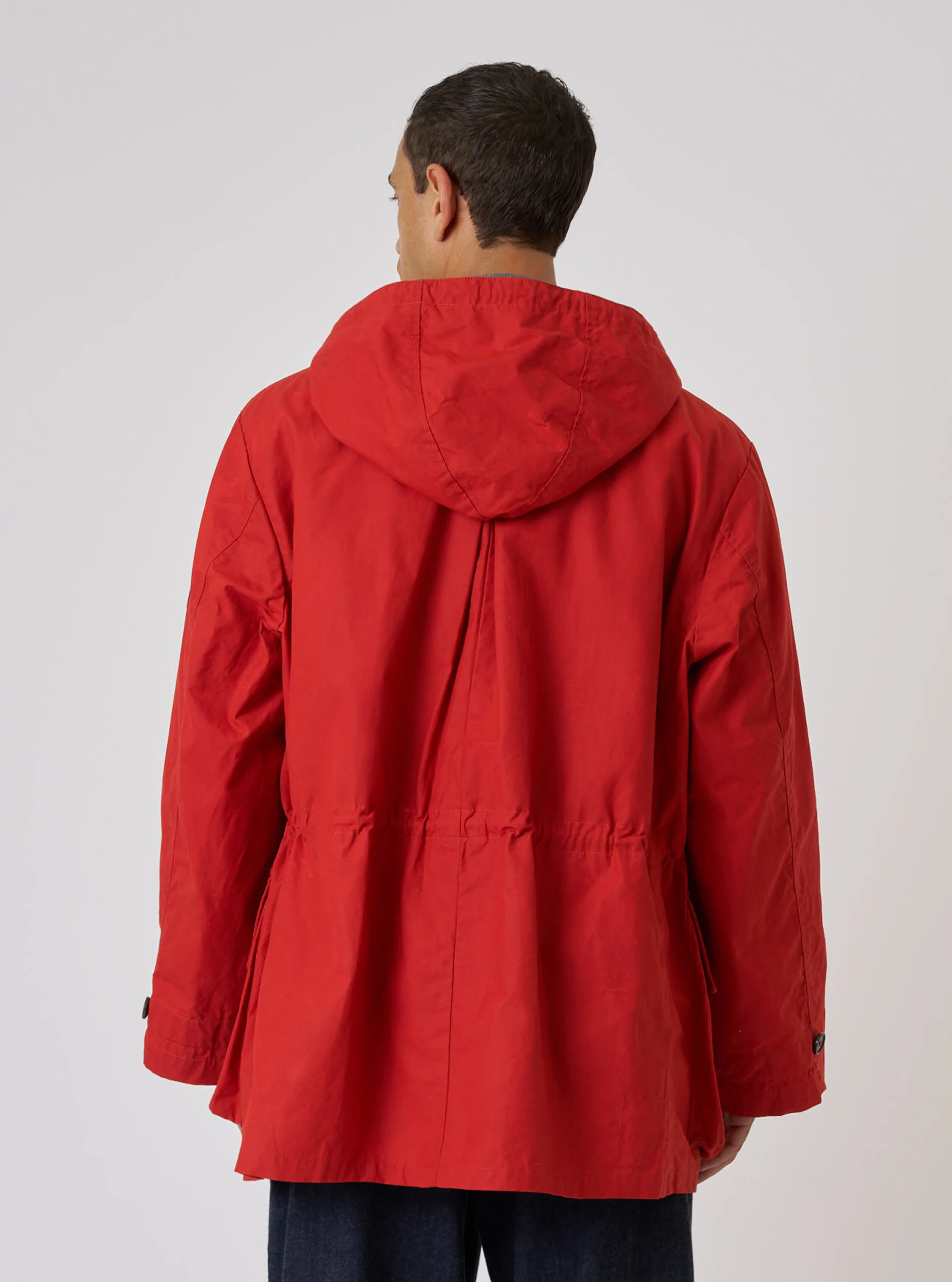 Orange British Wax Cotton Boston Parka - Image 3