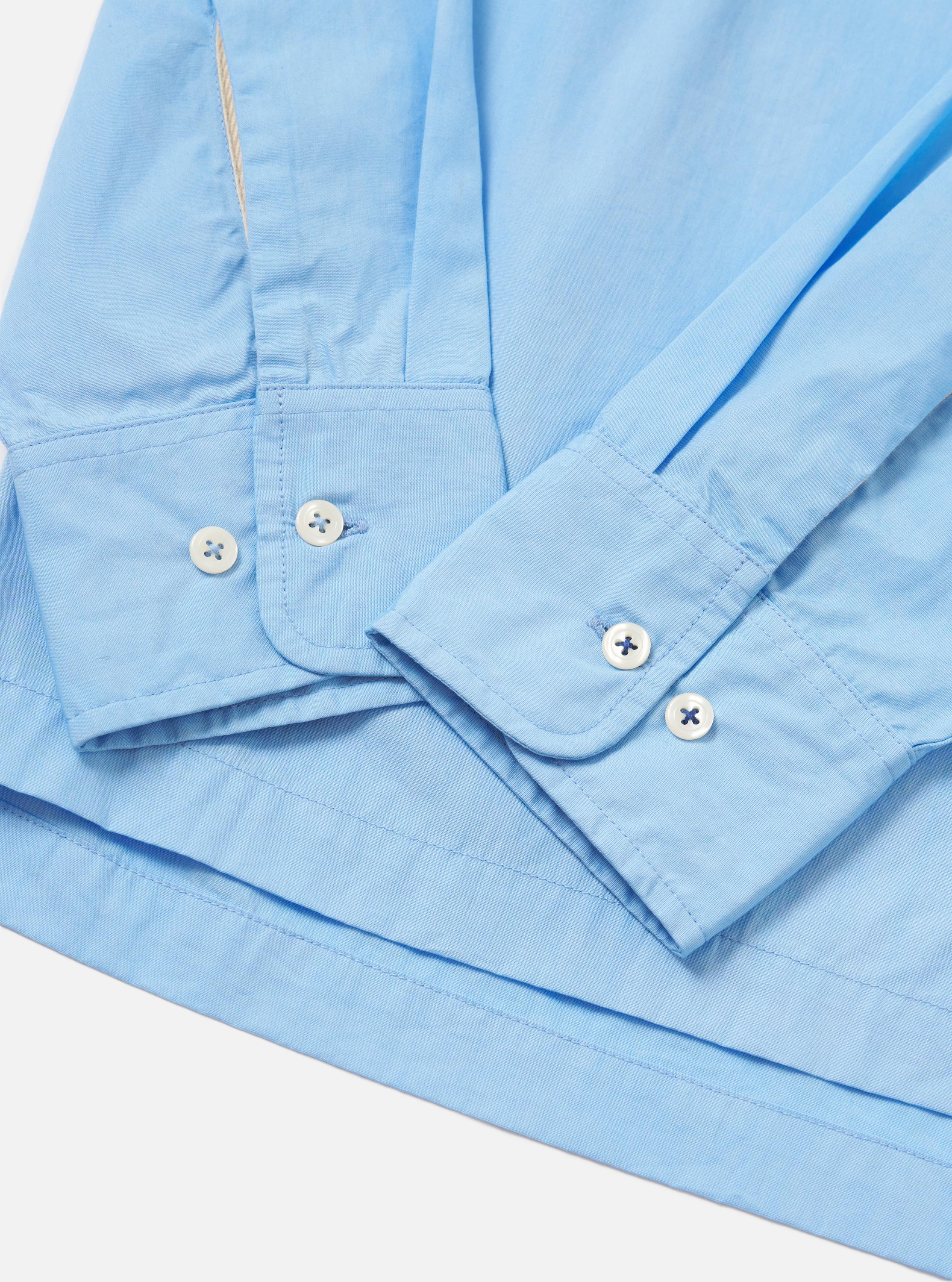 Pale Blue Broadcloth Lucky Shirt - Image 6