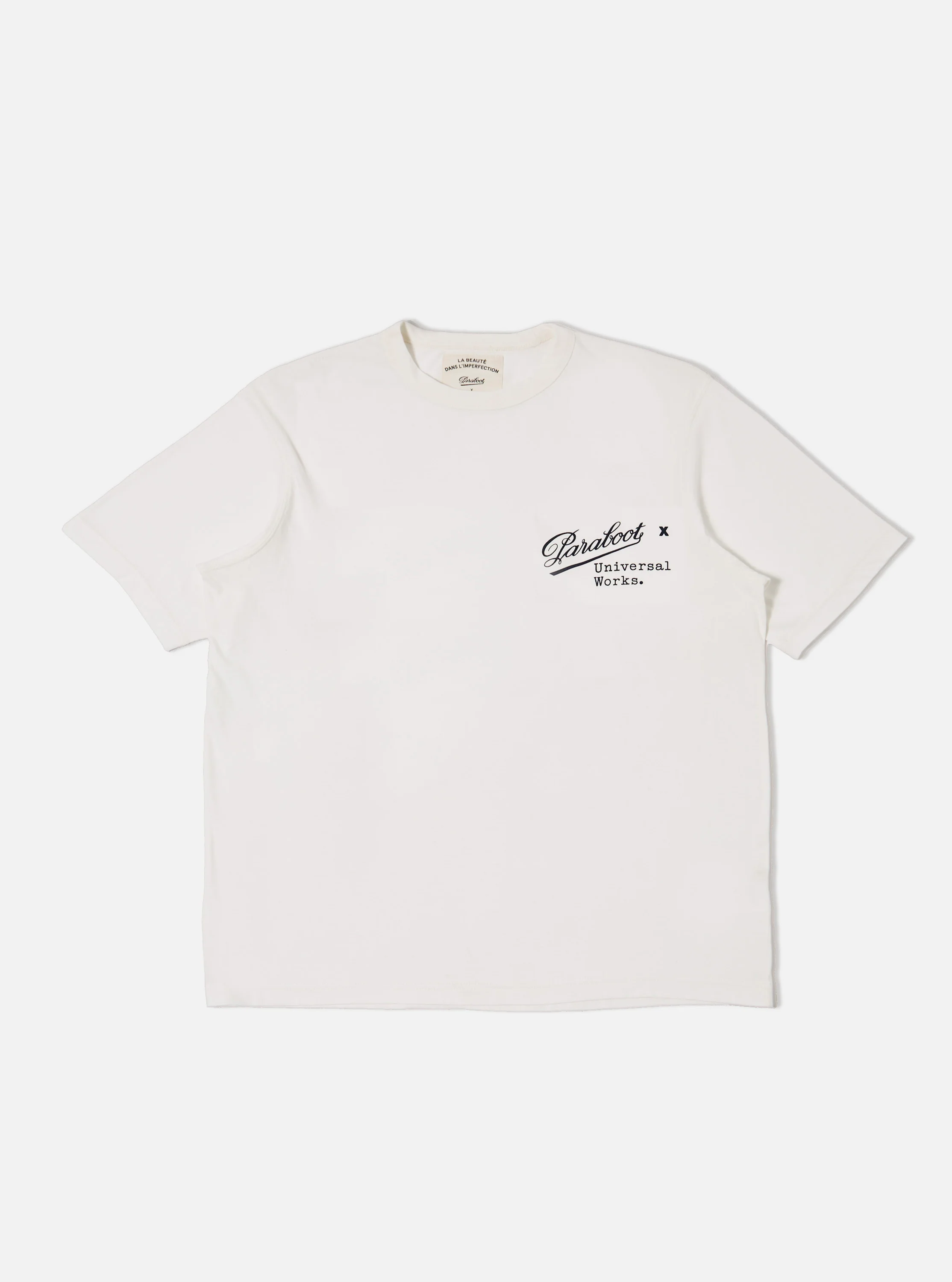Paraboot x Universal Works Ecru Single Jersey Print Tee - Image 5