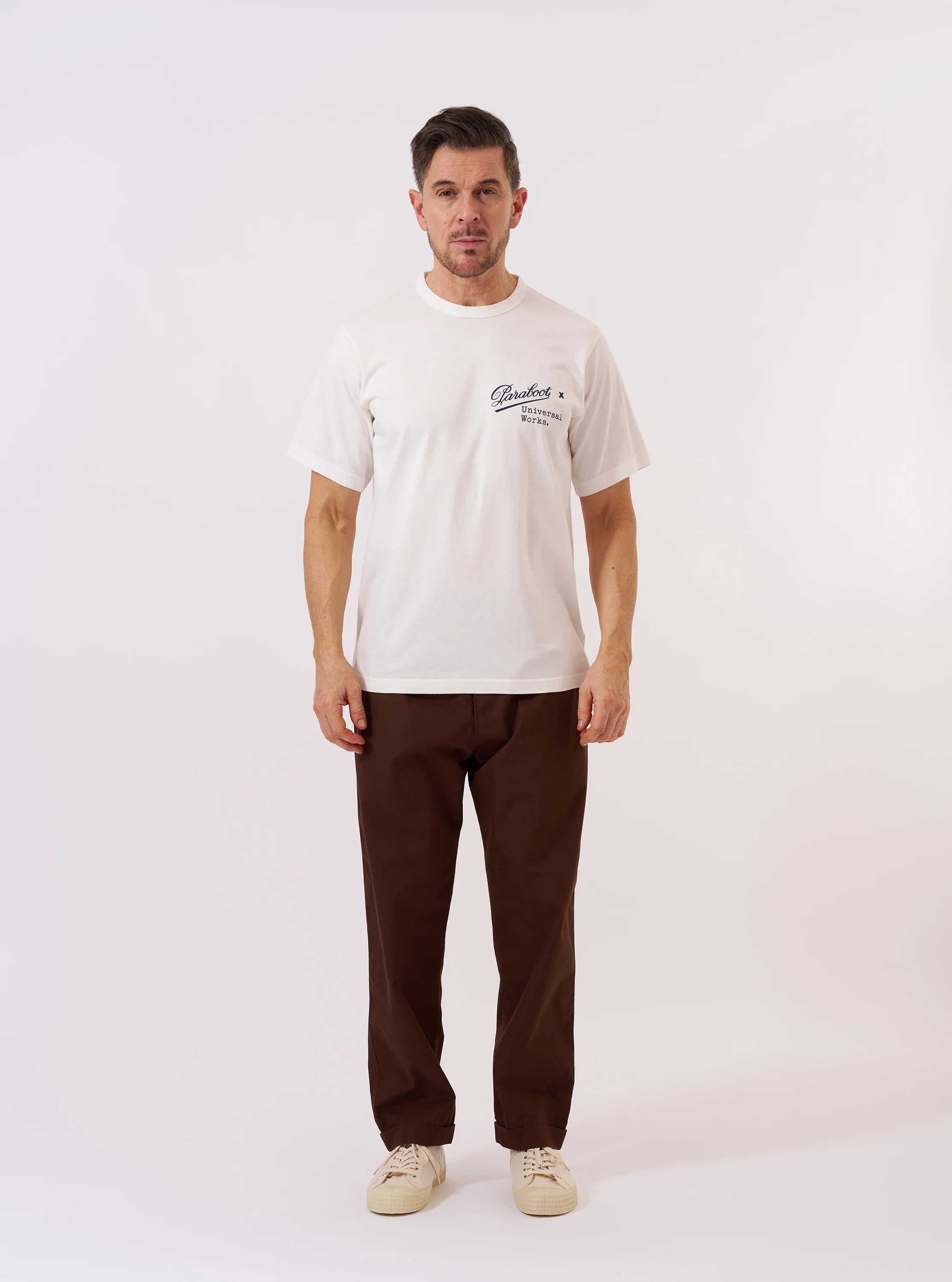 Paraboot x Universal Works Ecru Single Jersey Print Tee - Image 8