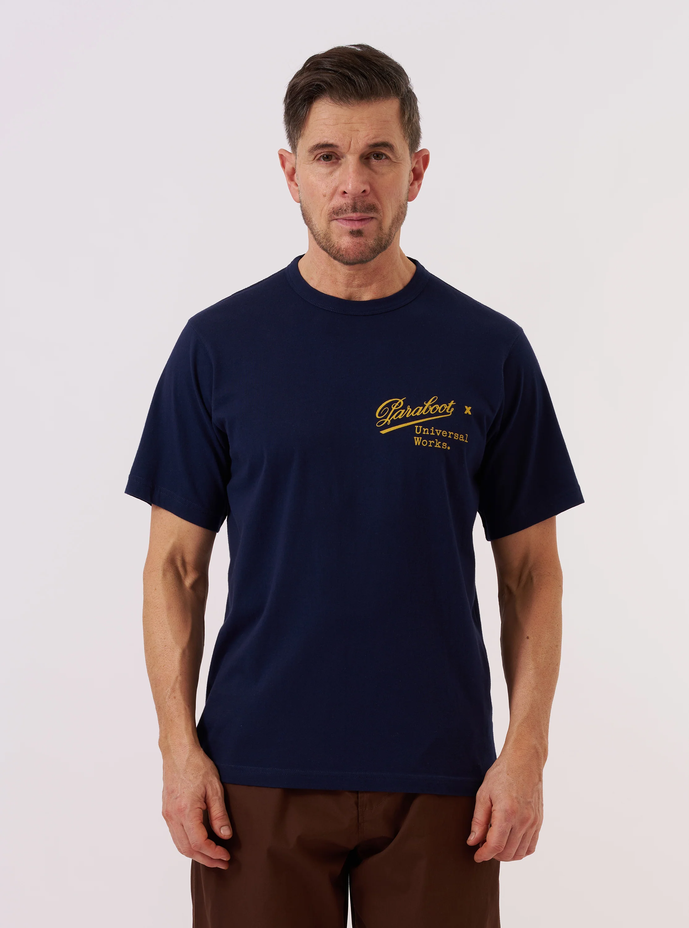 Paraboot x Universal Works Navy Single Jersey Print Tee - Image 2