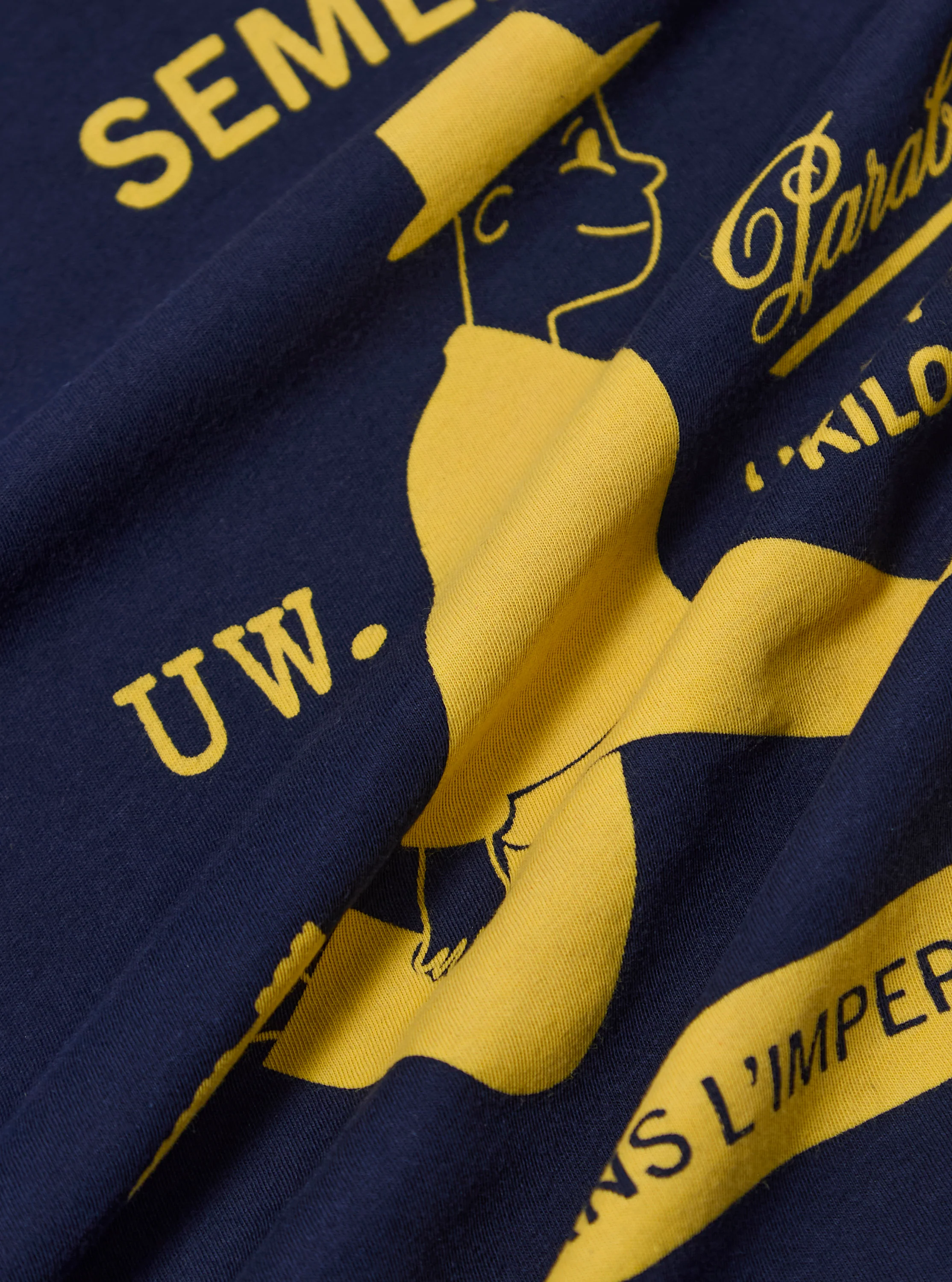 Paraboot x Universal Works Navy Single Jersey Print Tee - Image 4