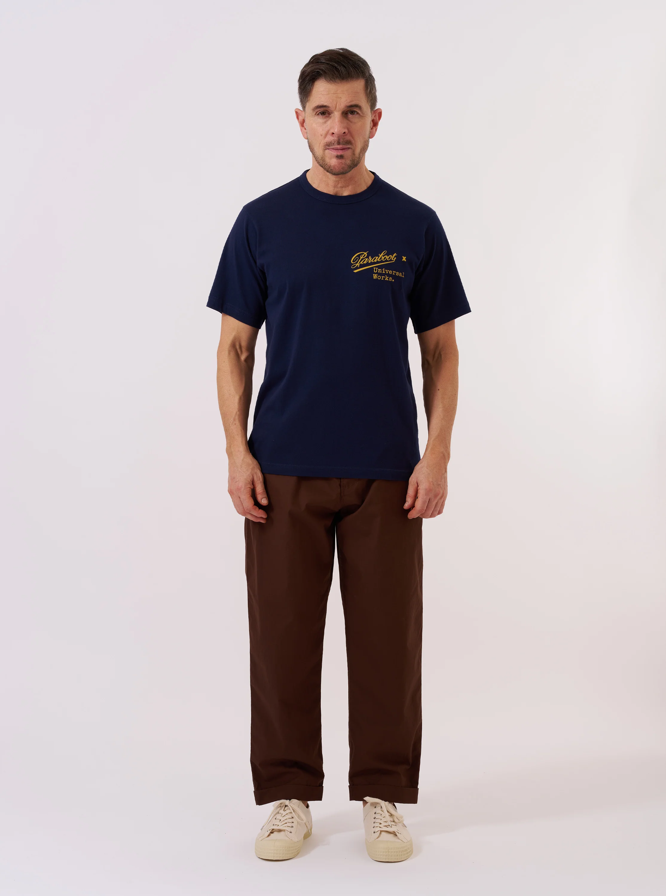 Paraboot x Universal Works Navy Single Jersey Print Tee - Image 9