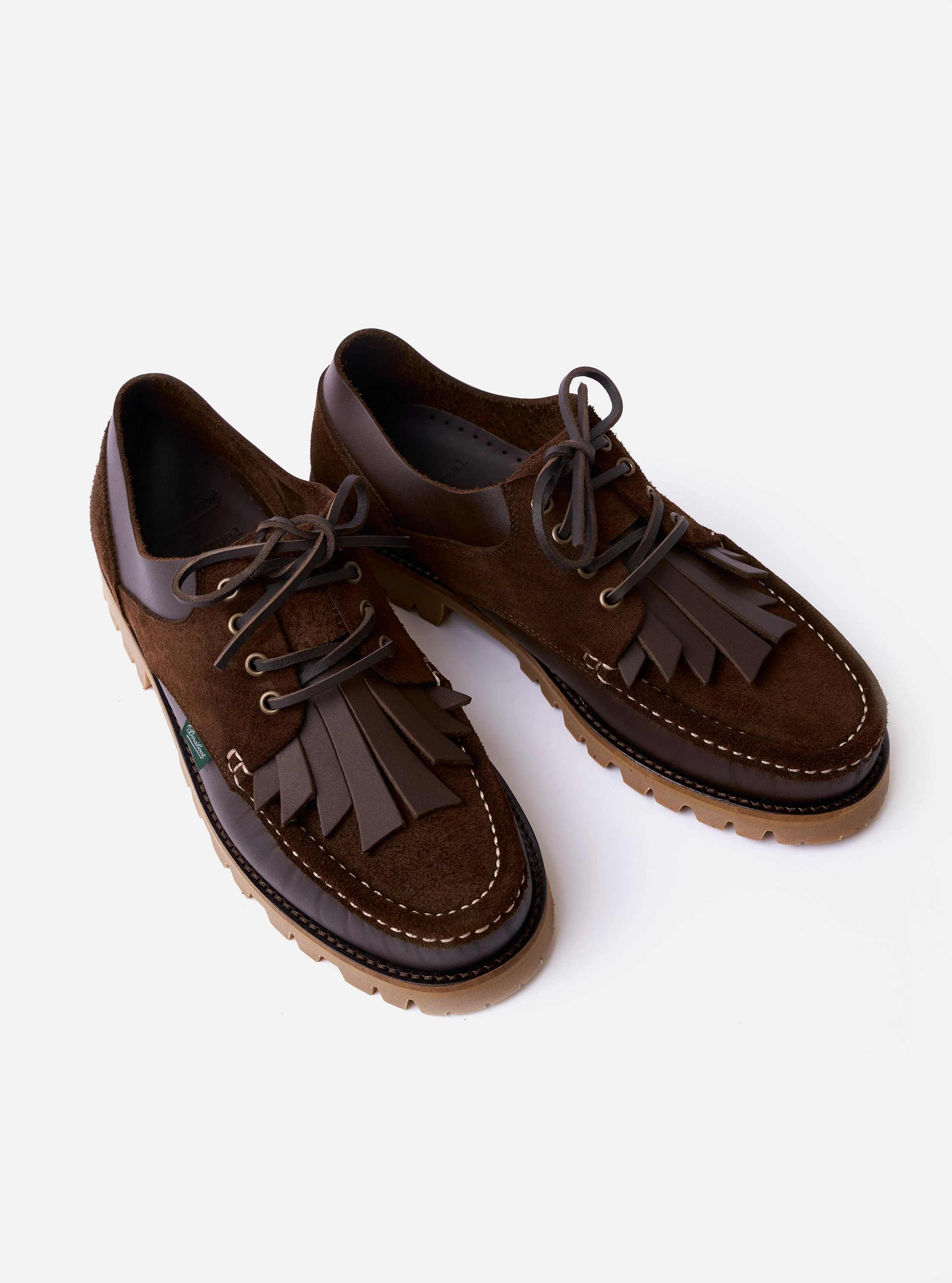 Paraboot x Universal Works Thiers/Jannu in Café Leather/Suede - Image 3