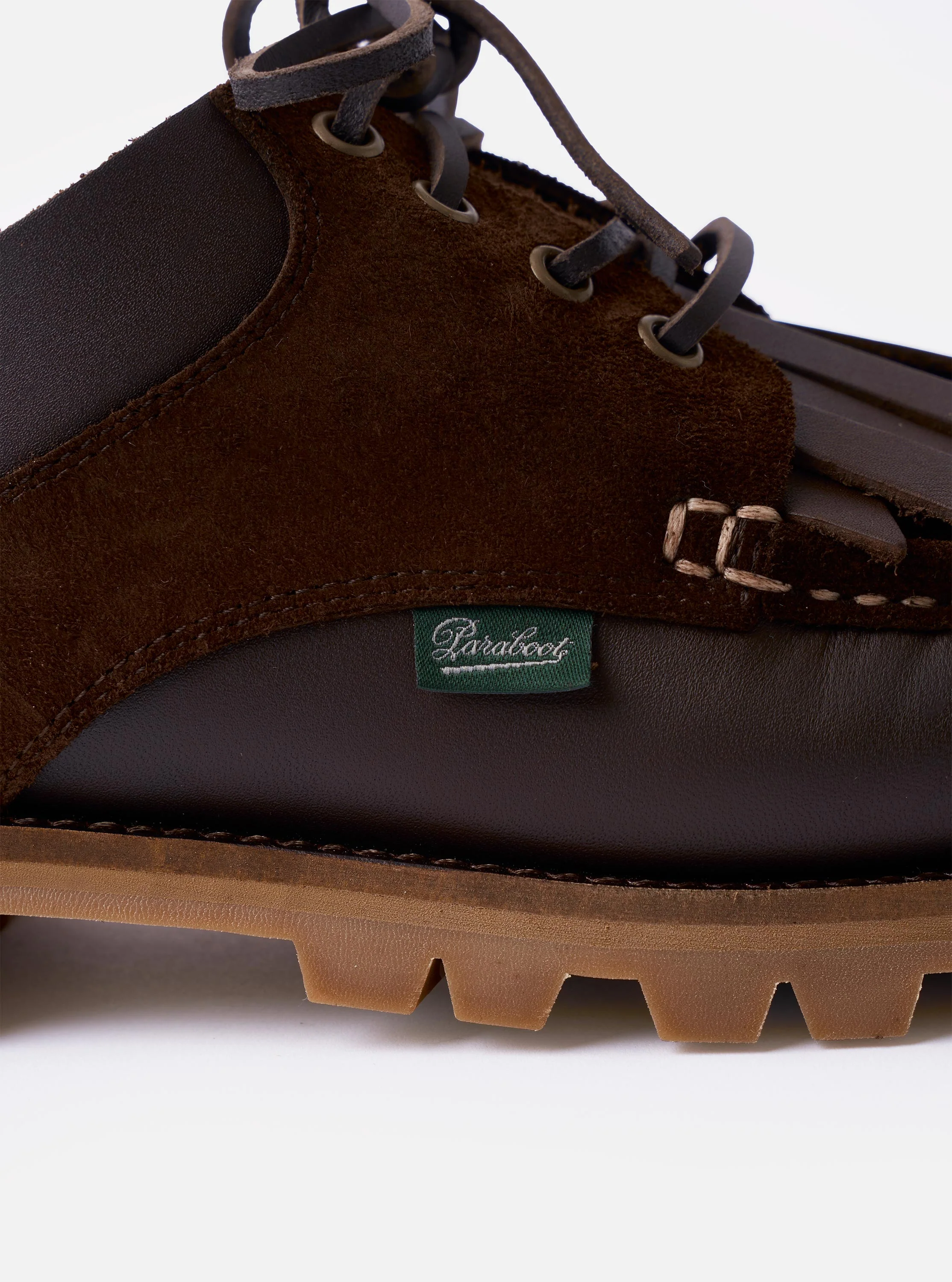 Paraboot x Universal Works Thiers/Jannu in Café Leather/Suede - Image 4