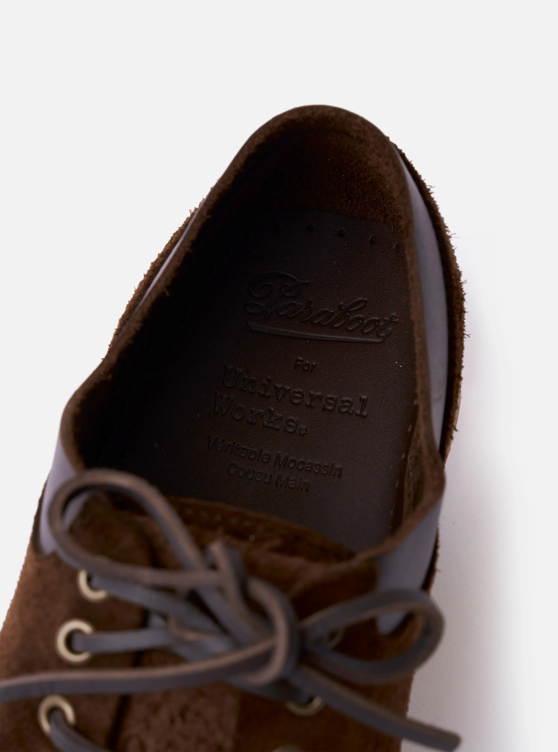 Paraboot x Universal Works Thiers/Jannu in Café Leather/Suede - Image 6
