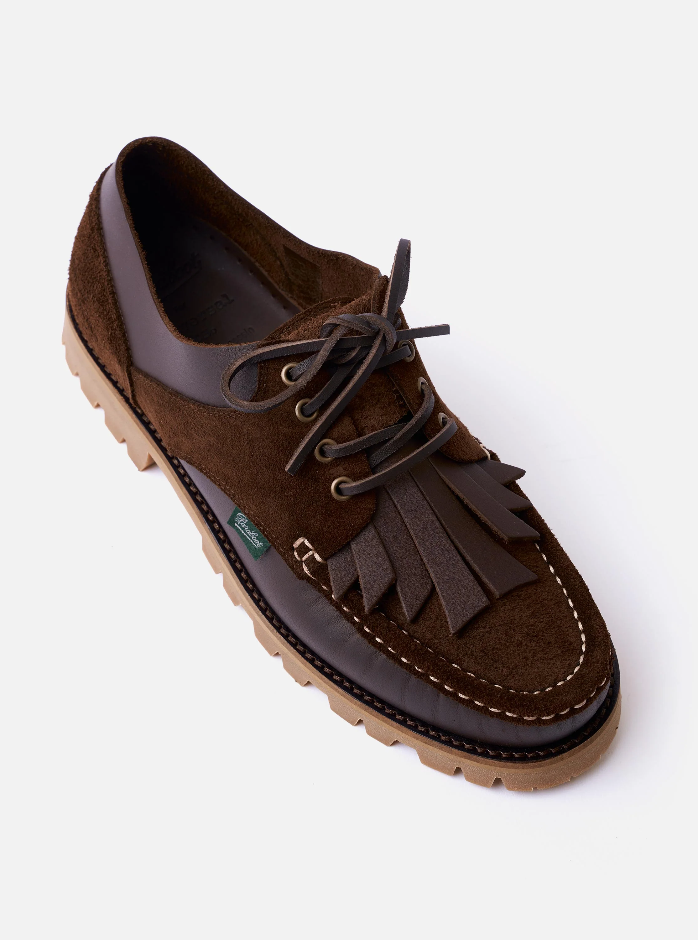 Paraboot x Universal Works Thiers/Jannu in Café Leather/Suede - Image 7