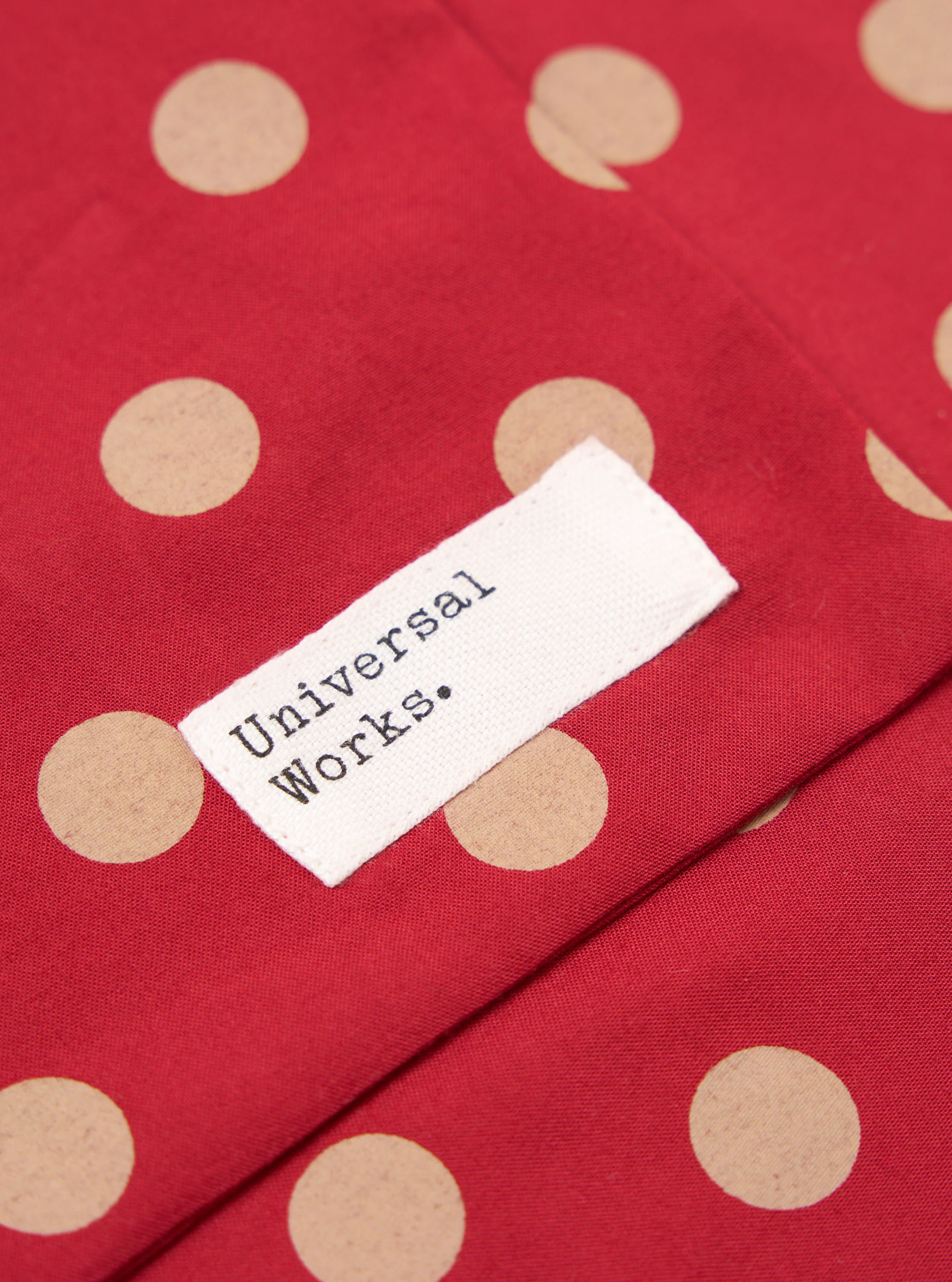 Red Bold Dot Print Rayon Evening Scarf - Image 4