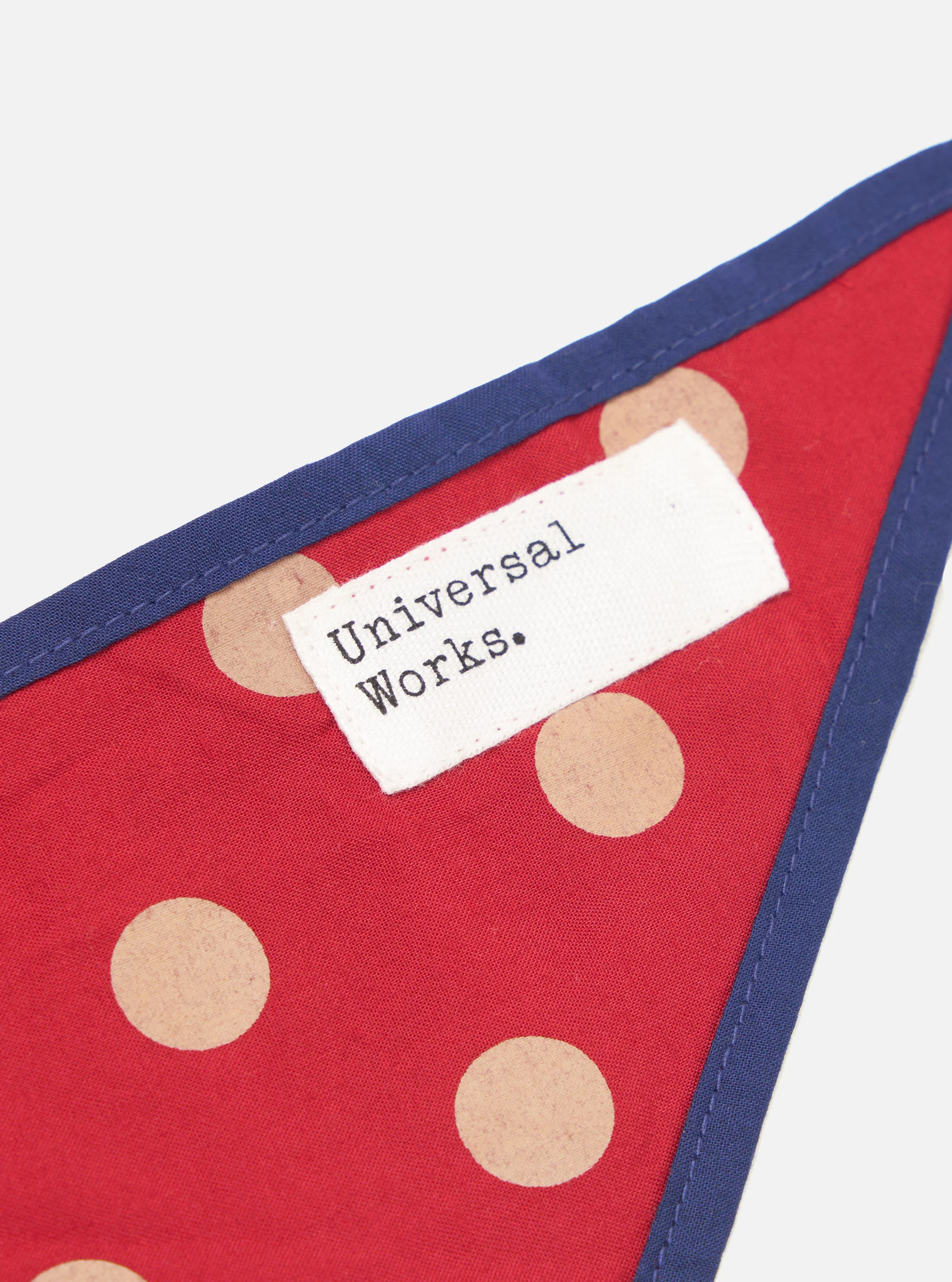 Red Bold Dot Print Rayon Scout Scarf - Image 4