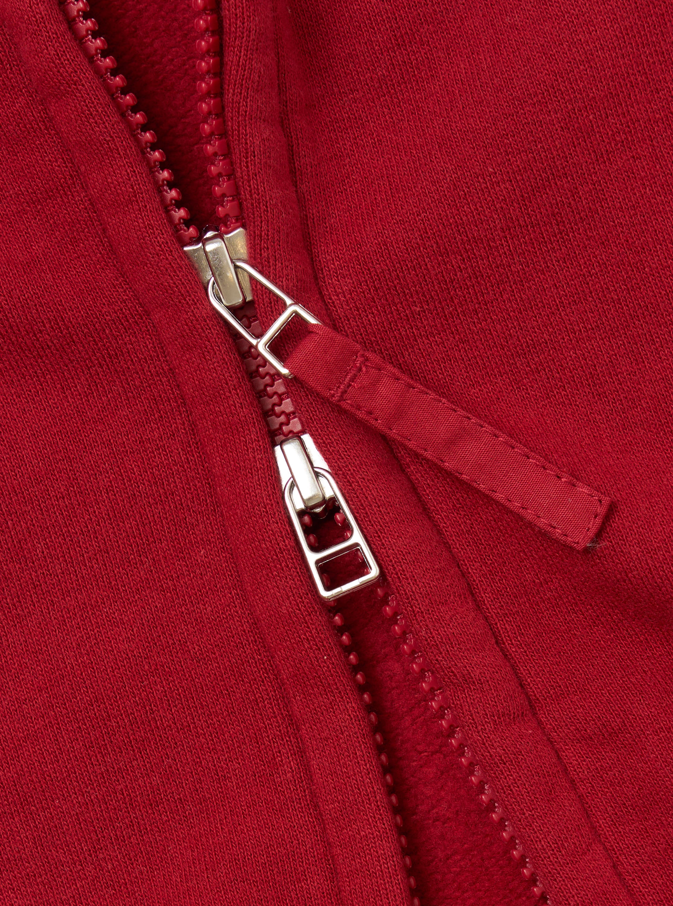 Red Brush Back Sweat New York Hoody - Image 7