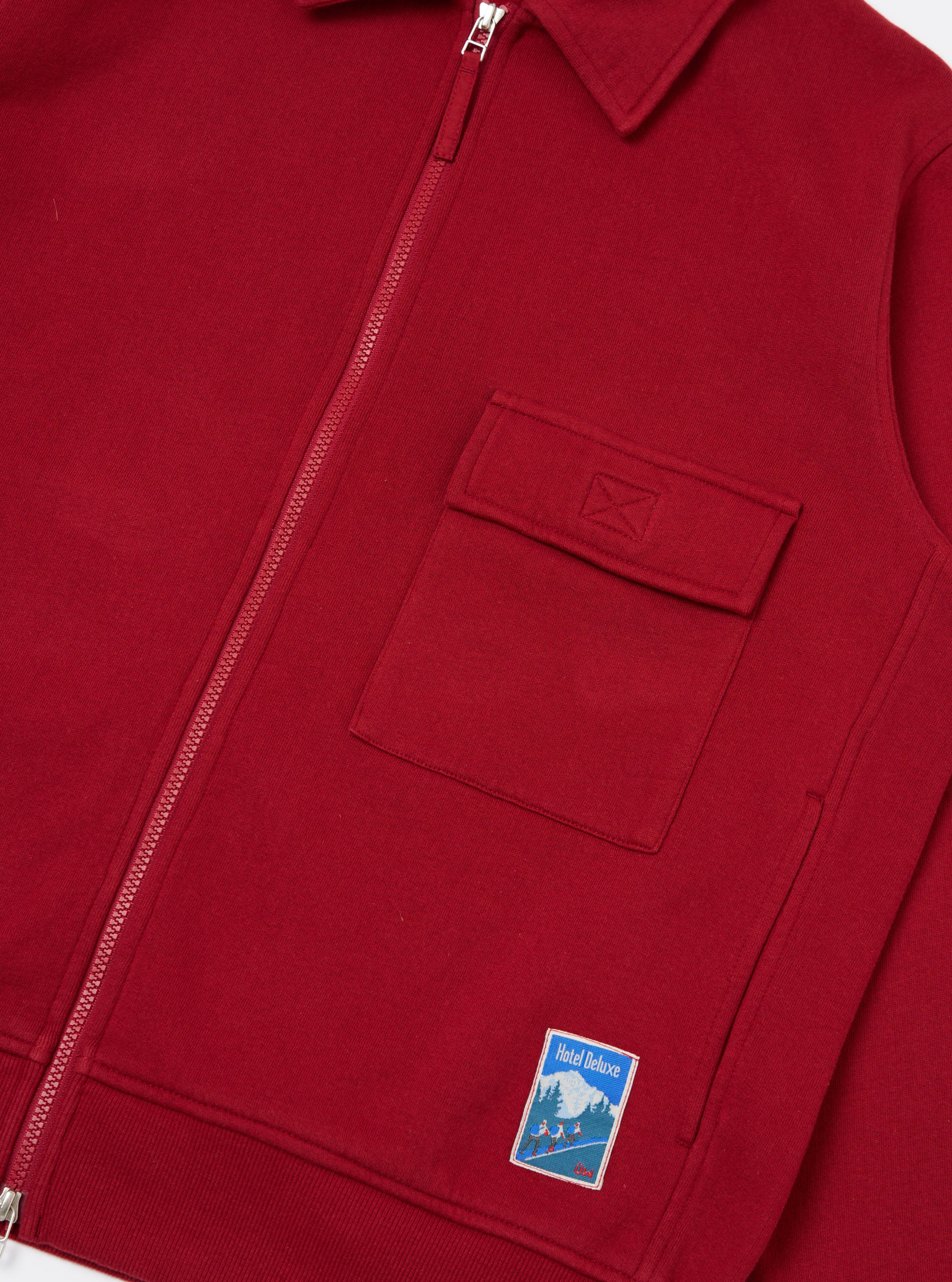 Red Brush Back Sweat Tyler Sweat Jacket - Image 6