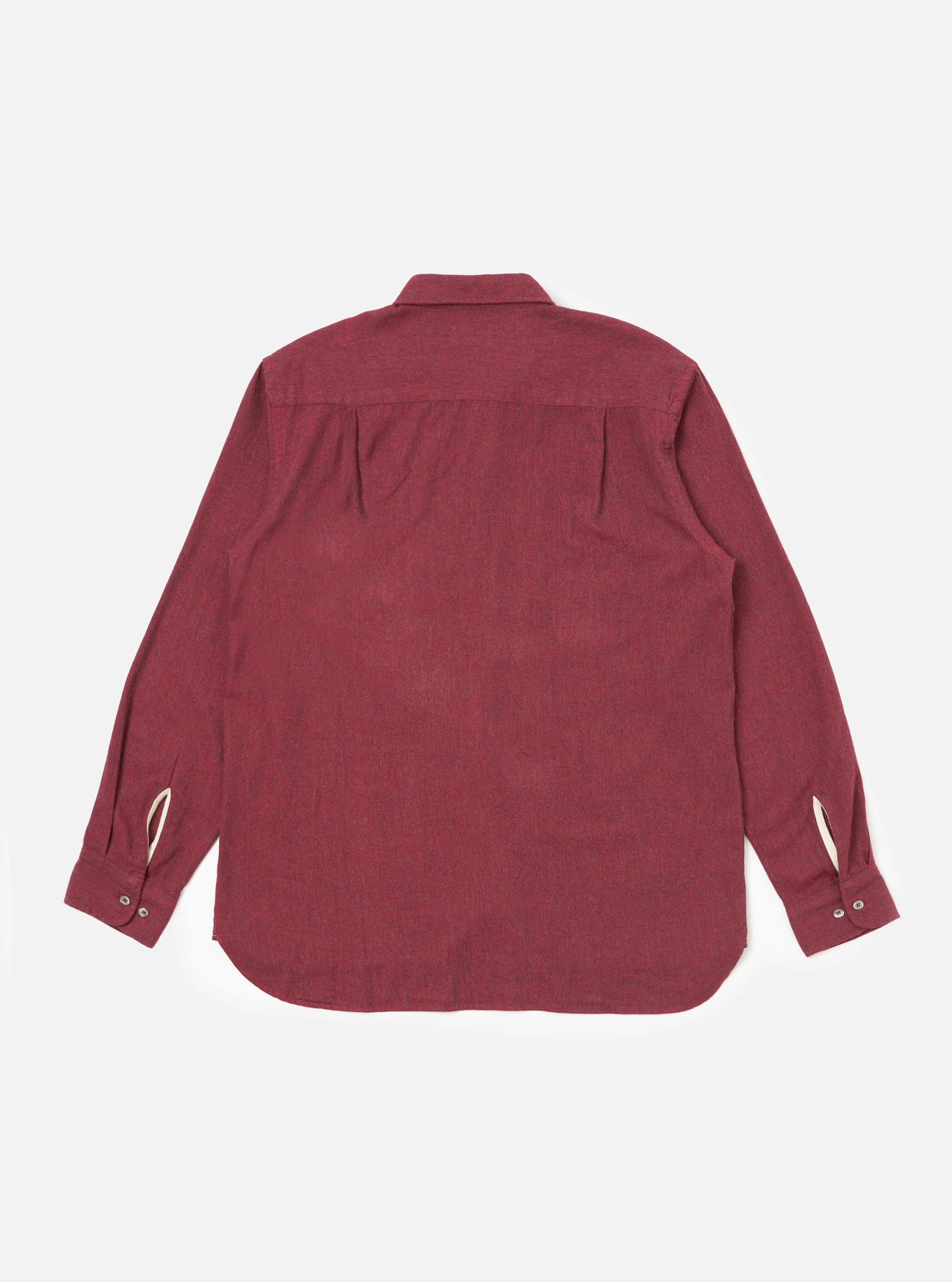 Red Brushed Marl Twill Square Pocket Shirt - Image 5