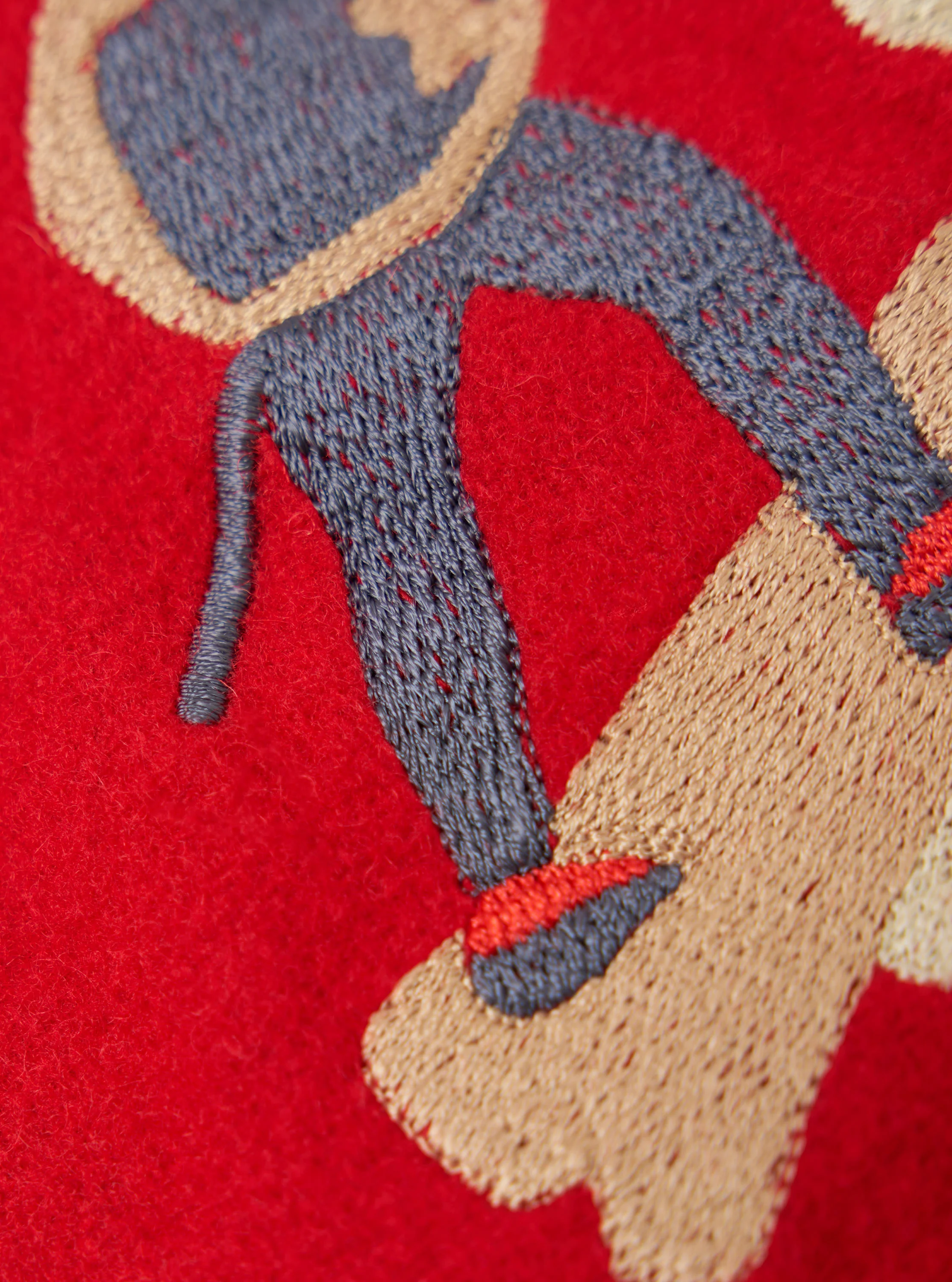 Embroidered Red Mowbray Military Fatigue Jacket - Image 4