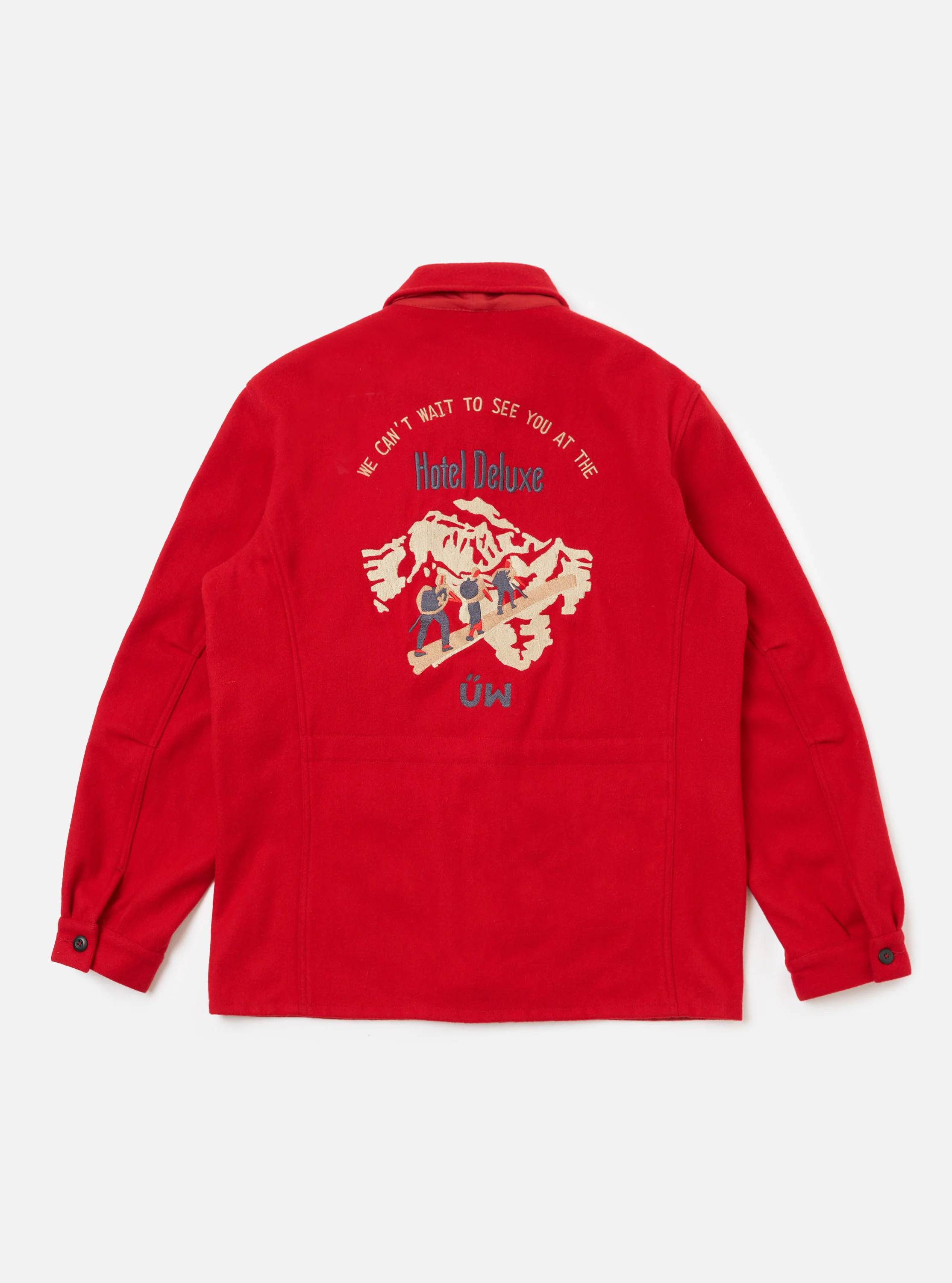 Embroidered Red Mowbray Military Fatigue Jacket - Image 5