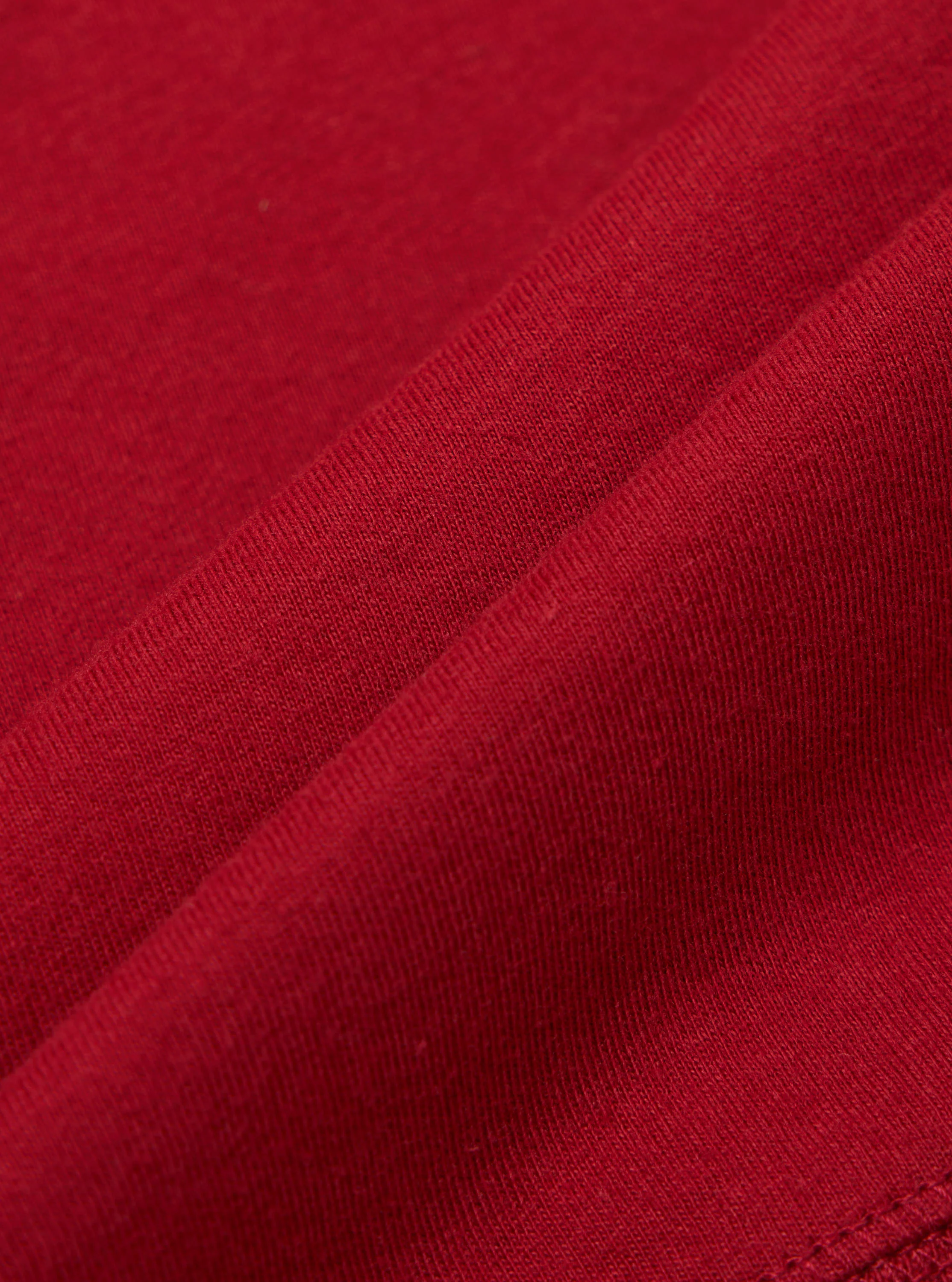 Red Single Jersey Funnel Neck Tee - Image 4