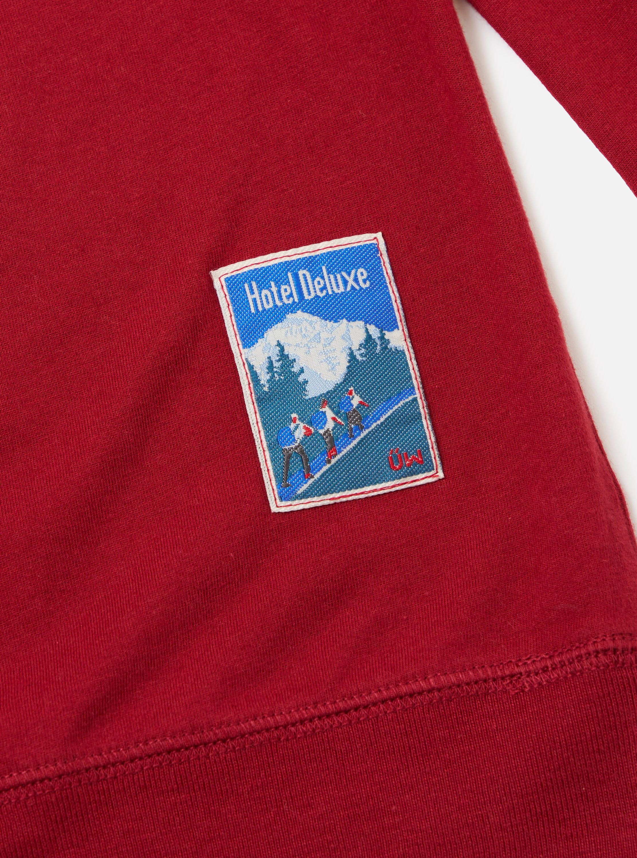 Red Single Jersey Funnel Neck Tee - Image 6