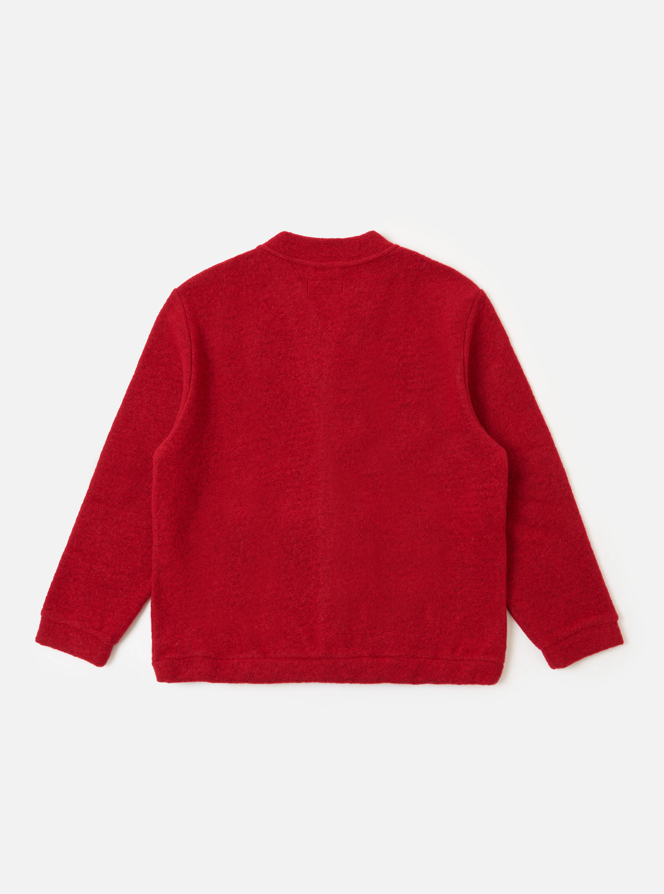 Red Wool Fleece Advance Cardigan - Image 5