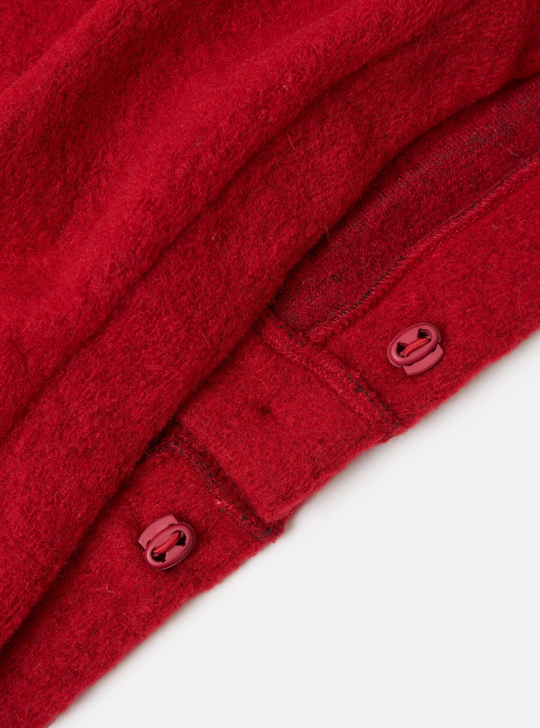 Red Wool Fleece Advance Cardigan - Image 7