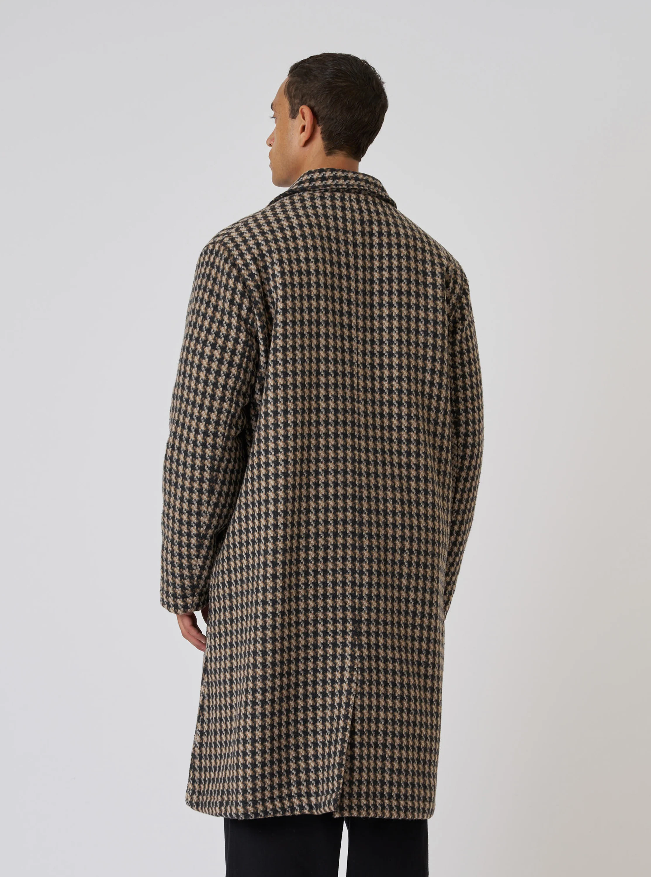 Sand Cortina Tweed Long Swing Coat - Image 3