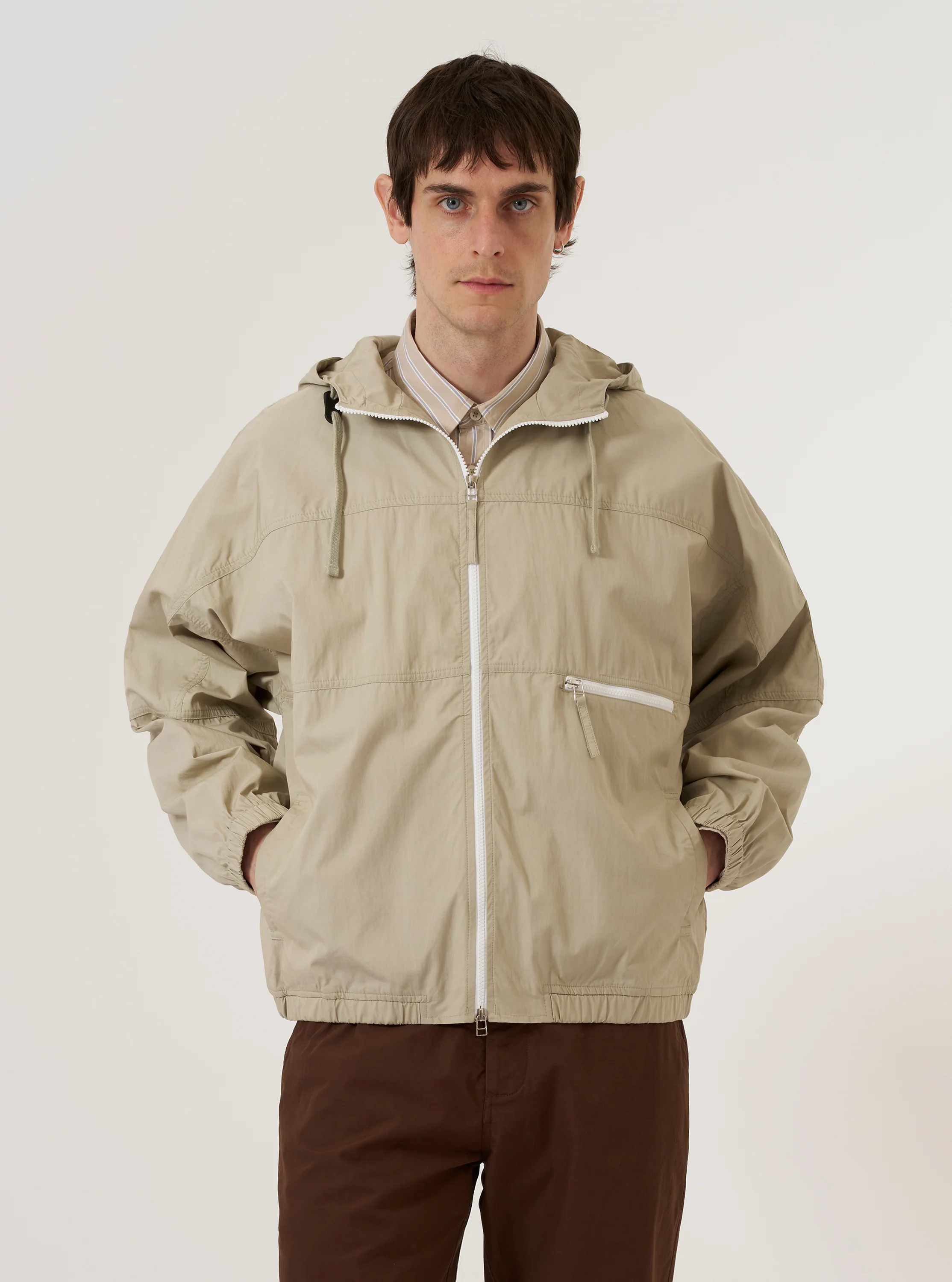 Sand Cotton Reycled Nylon Mix Daley Jacket - Image 2