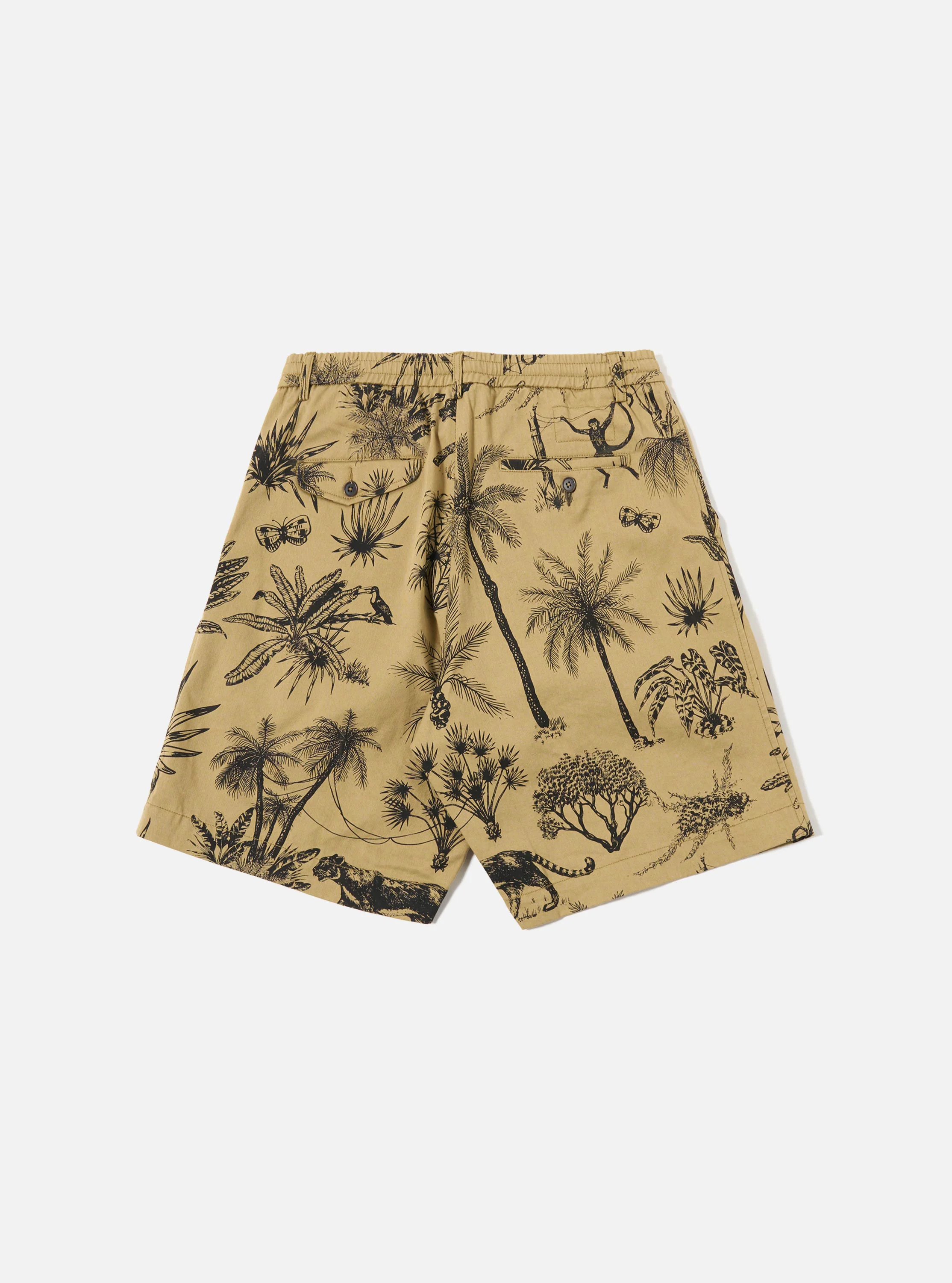 Sand Jungle Toile Twill Pleated Track Short - Image 3