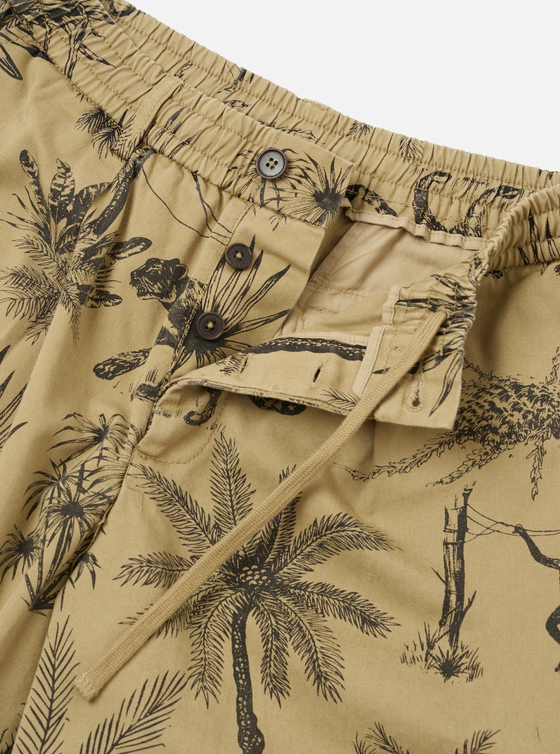 Sand Jungle Toile Twill Pleated Track Short - Image 4