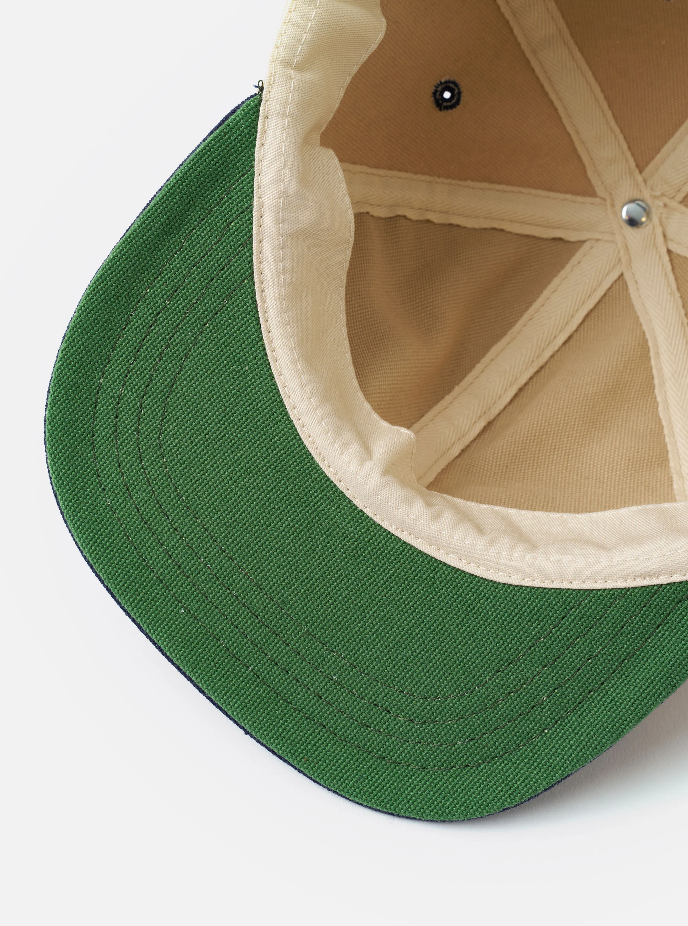 Sand/Navy Canvas Baseball Hat - Image 4