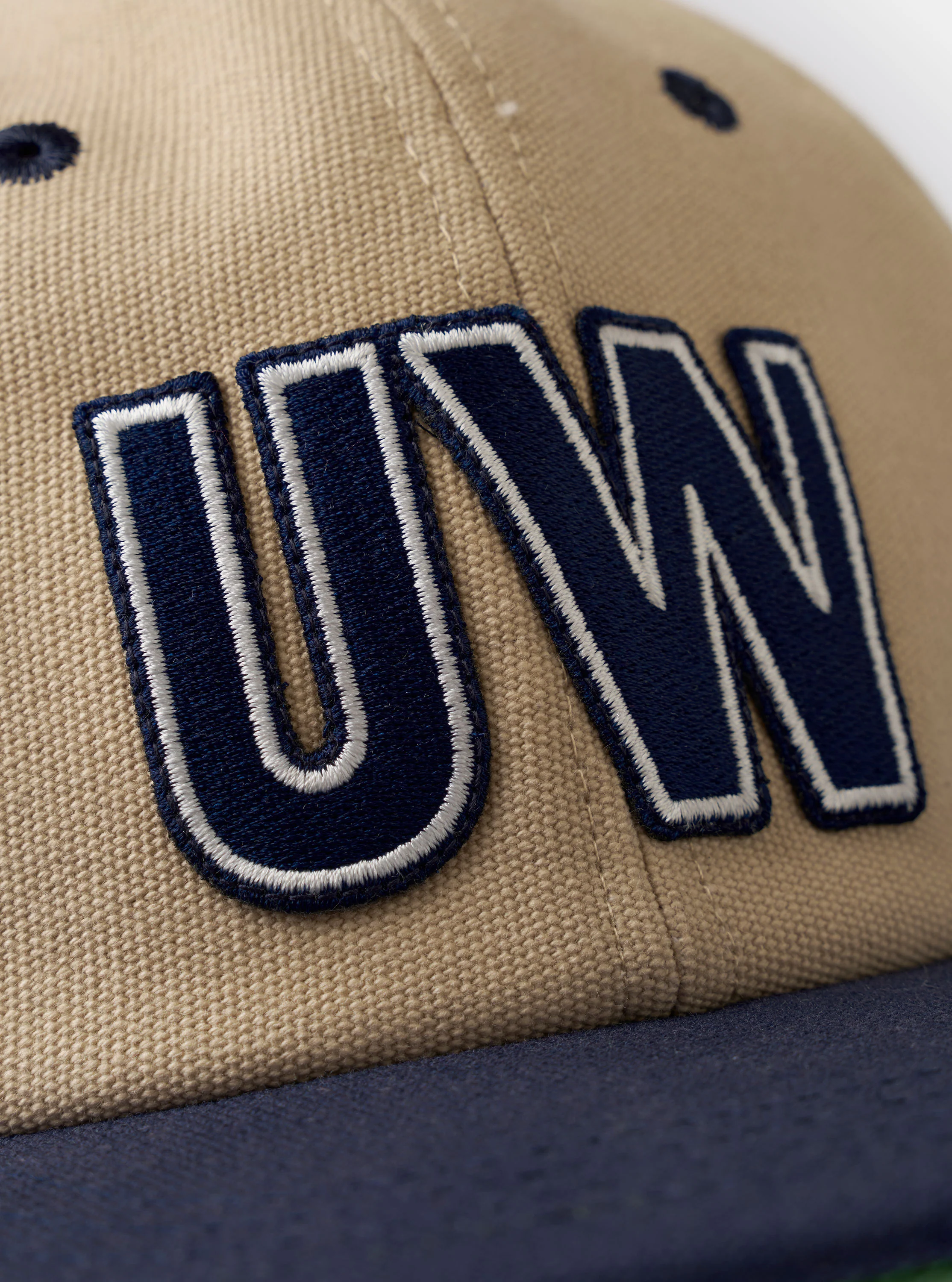 Sand/Navy Canvas Baseball Hat - Image 6