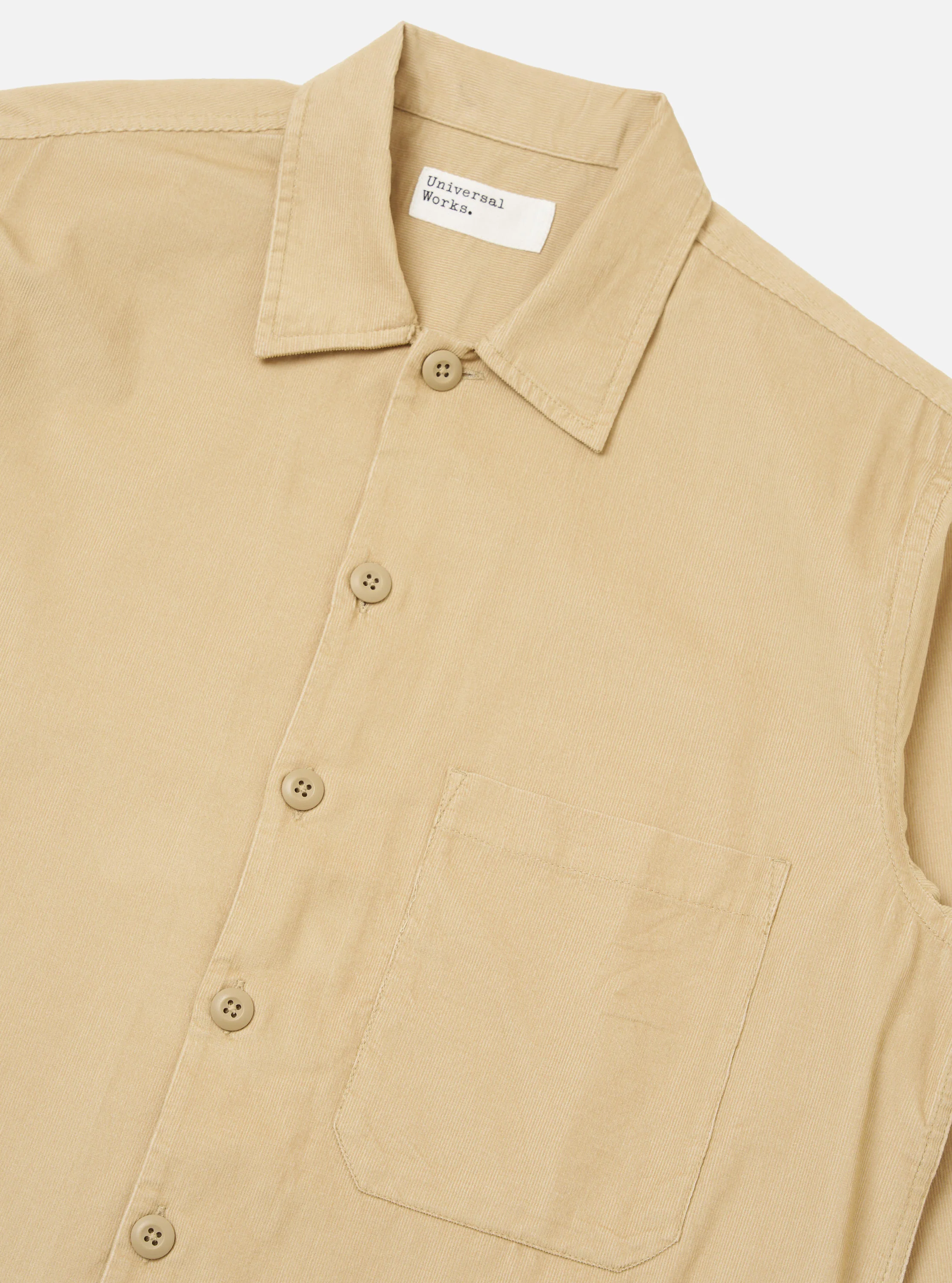 Sand Organic Fine Cord Fatigue Shirt - Image 6