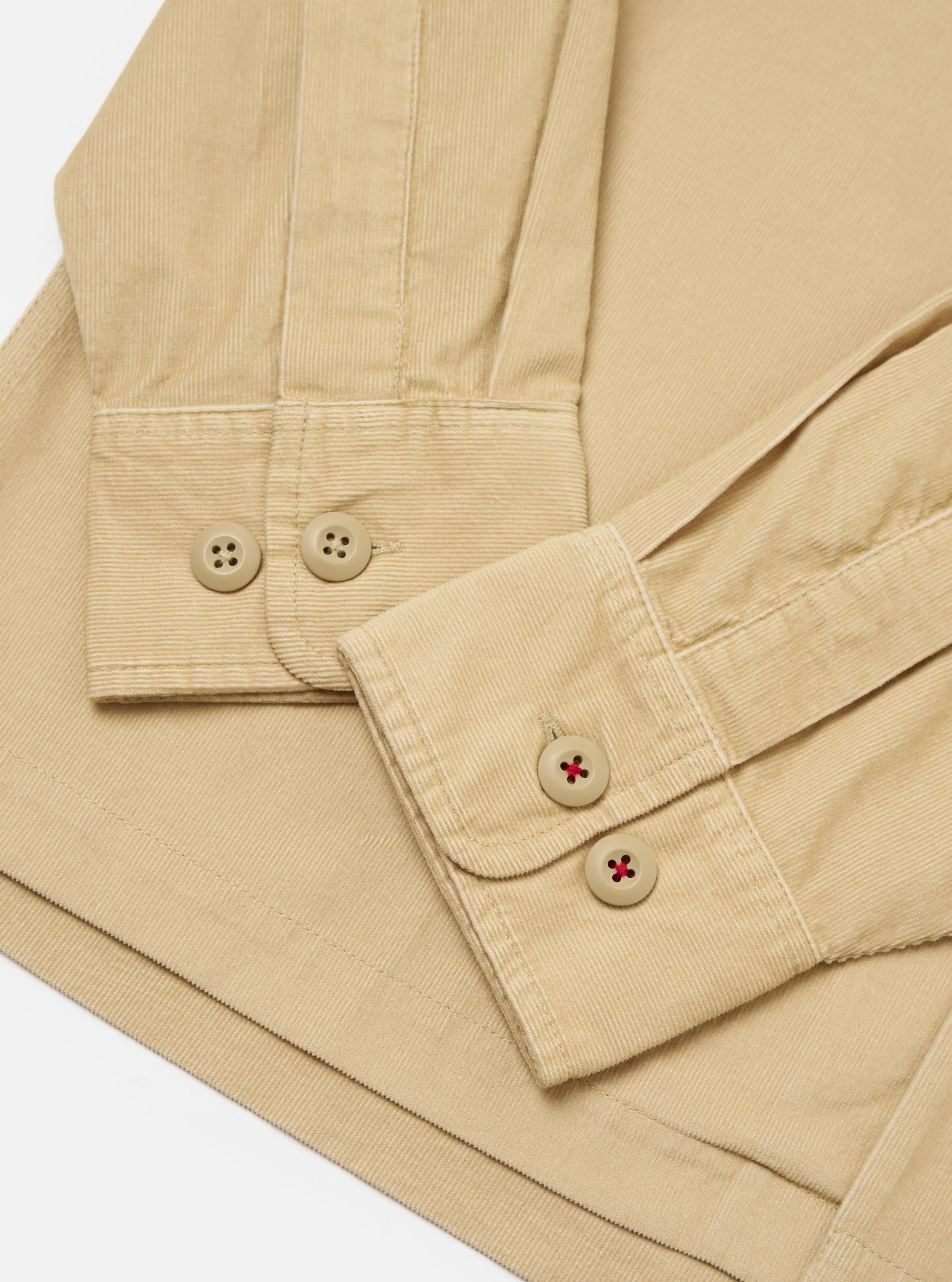 Sand Organic Fine Cord Fatigue Shirt - Image 7
