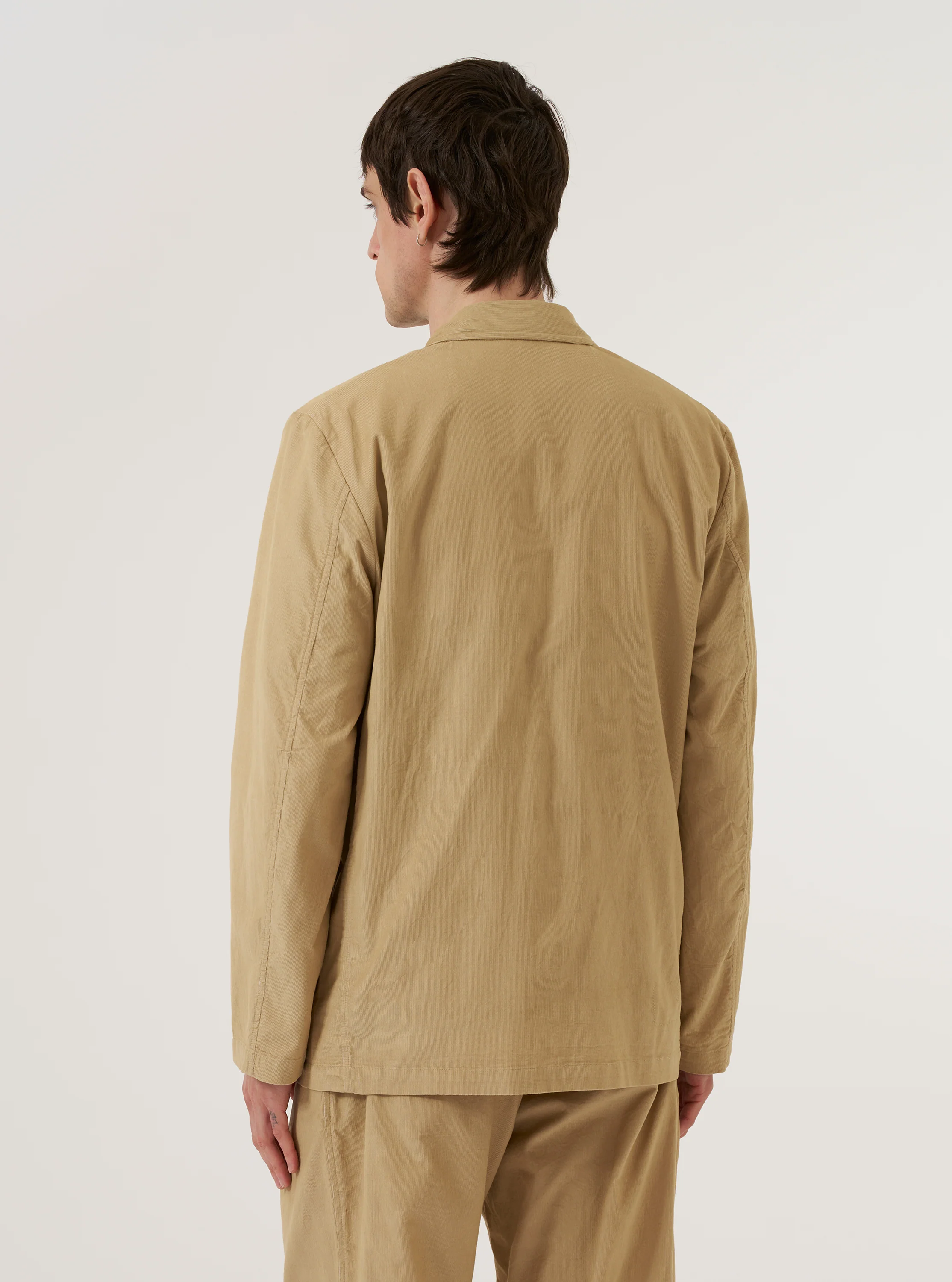 Sand Organic Fine Cord Two Button Jacket - Image 4