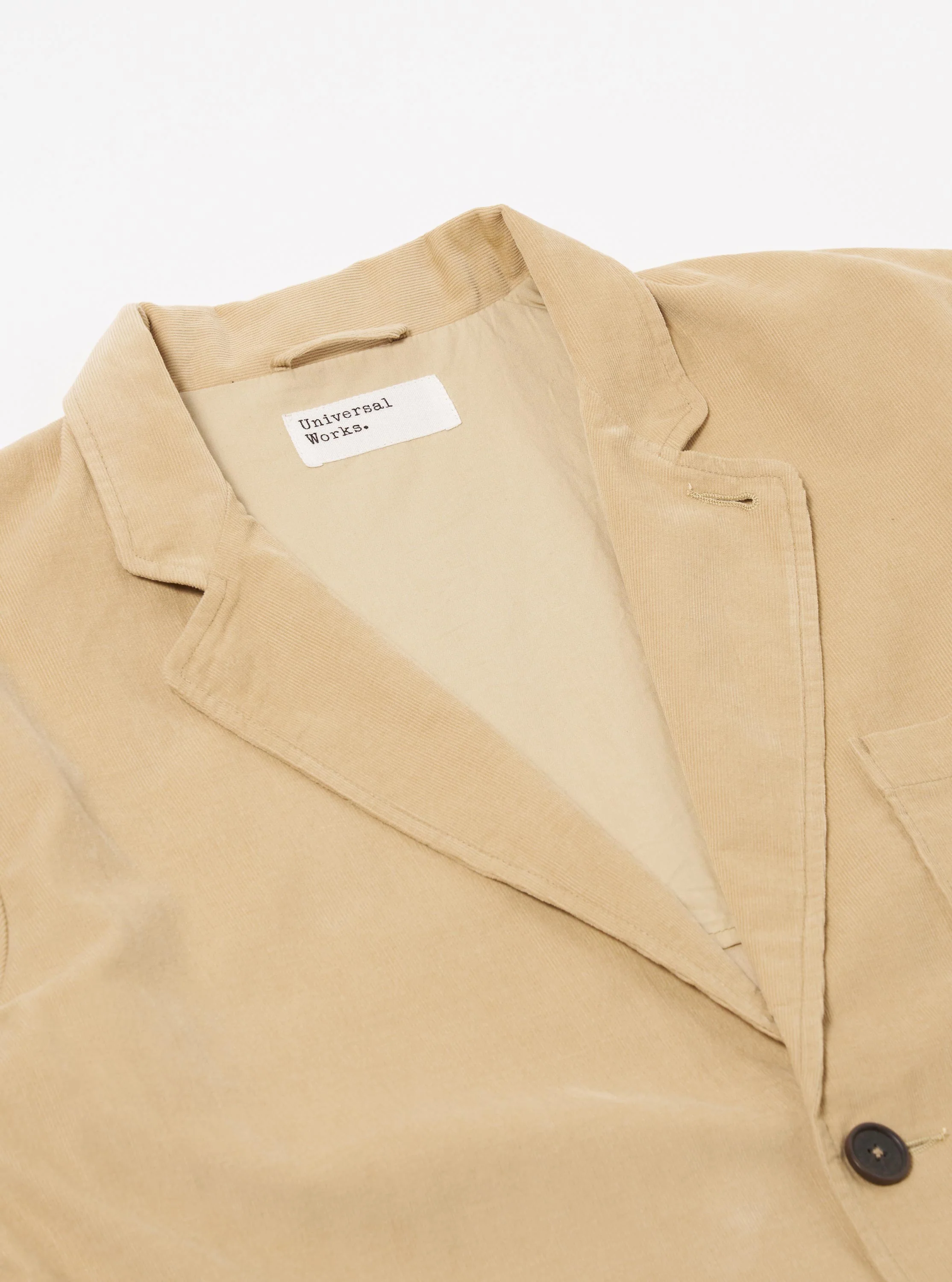 Sand Organic Fine Cord Two Button Jacket - Image 7