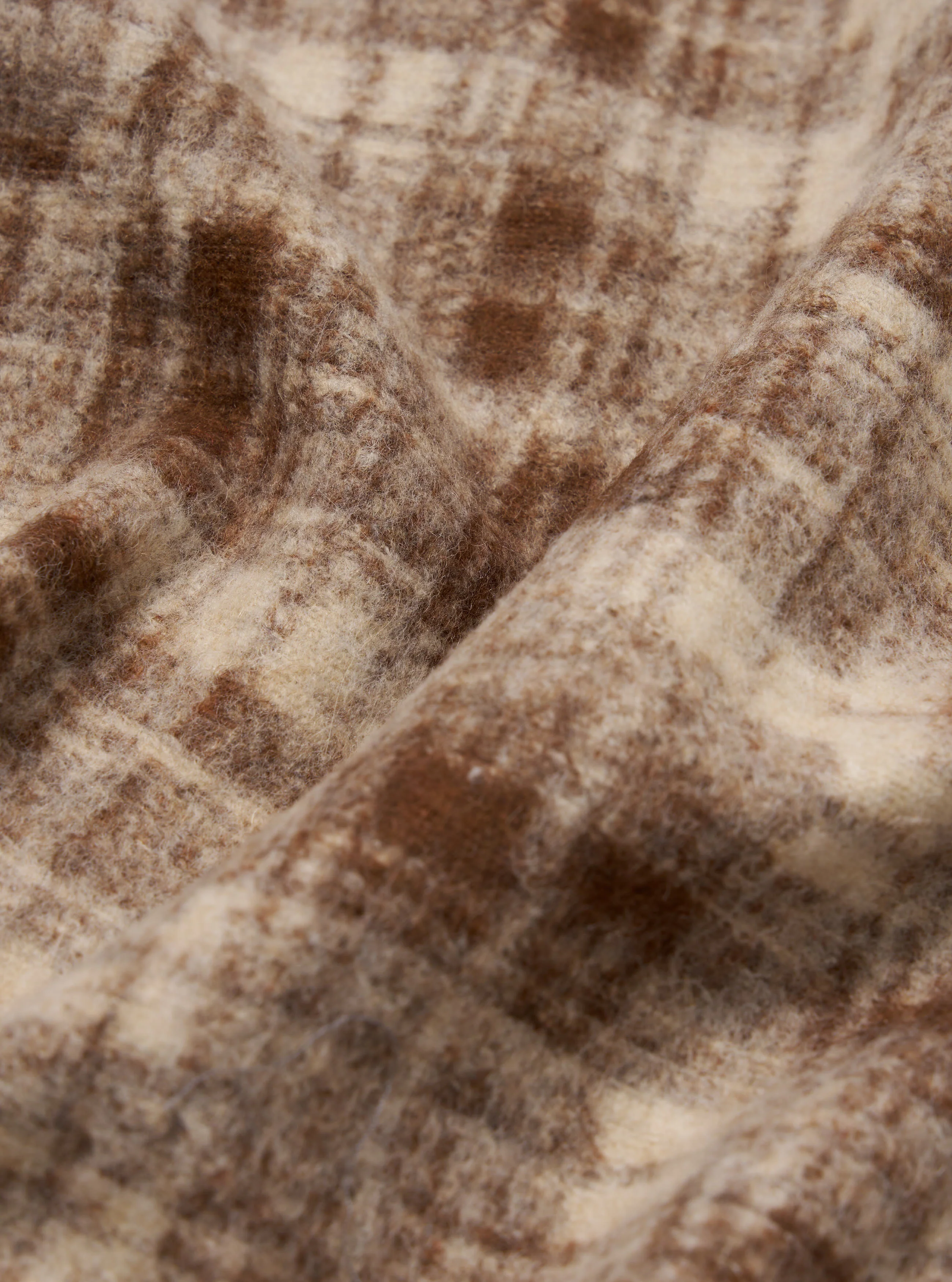 Sand Patch Check Fleece Cardigan - Image 4