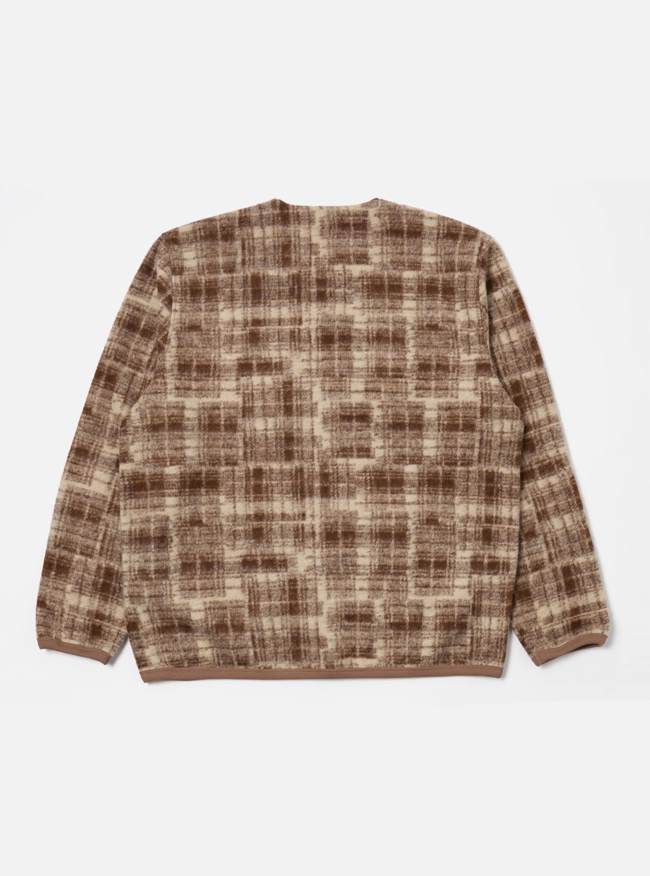 Sand Patch Check Fleece Cardigan - Image 5