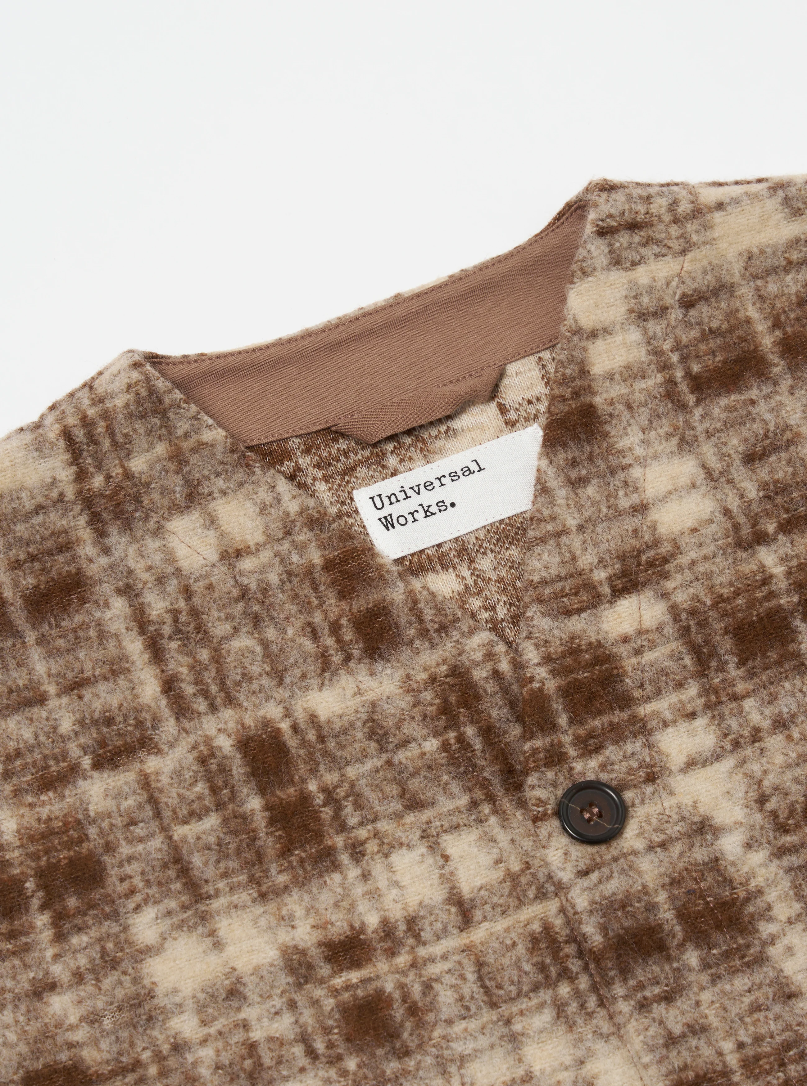 Sand Patch Check Fleece Cardigan - Image 6