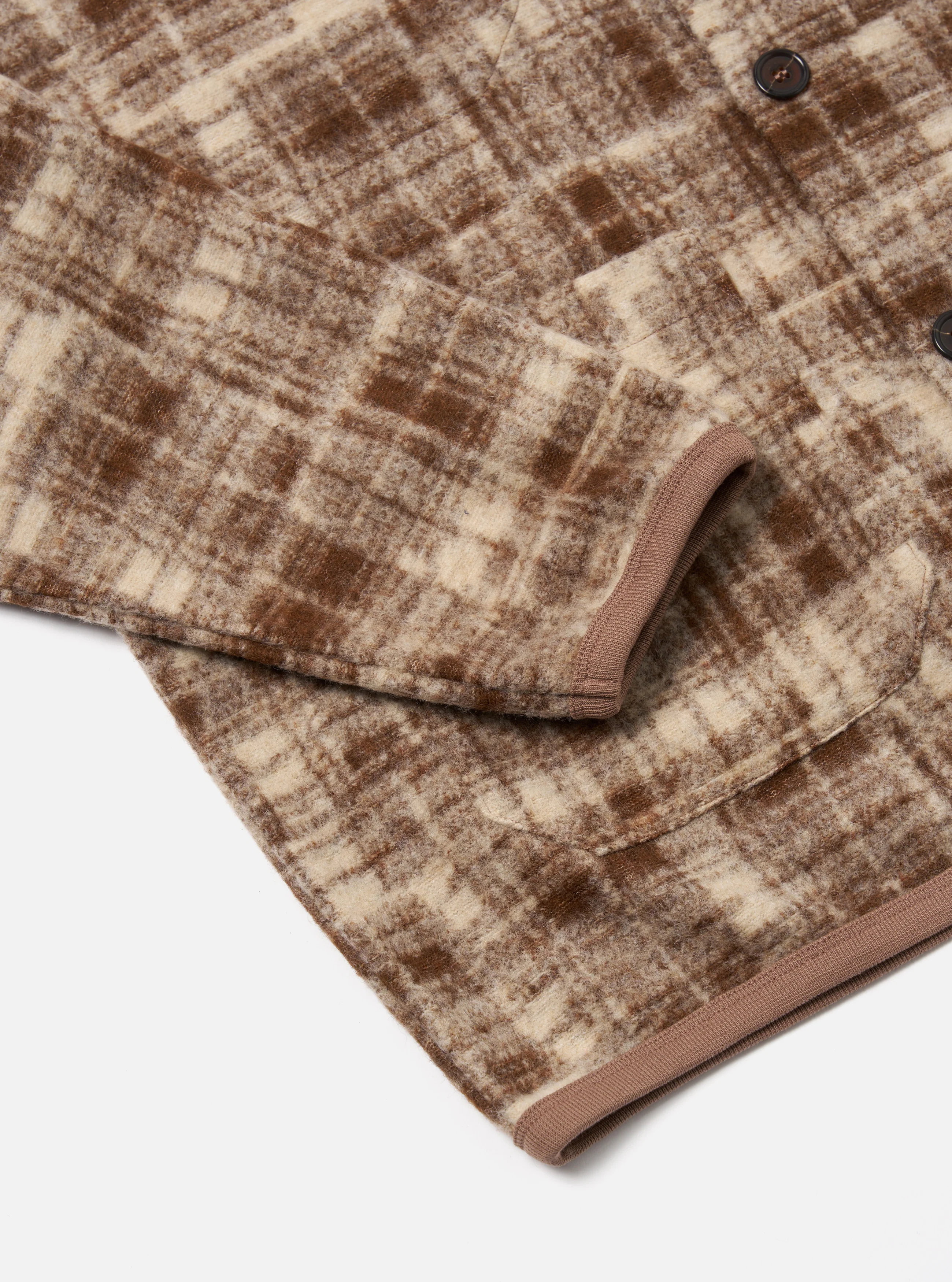 Sand Patch Check Fleece Cardigan - Image 8