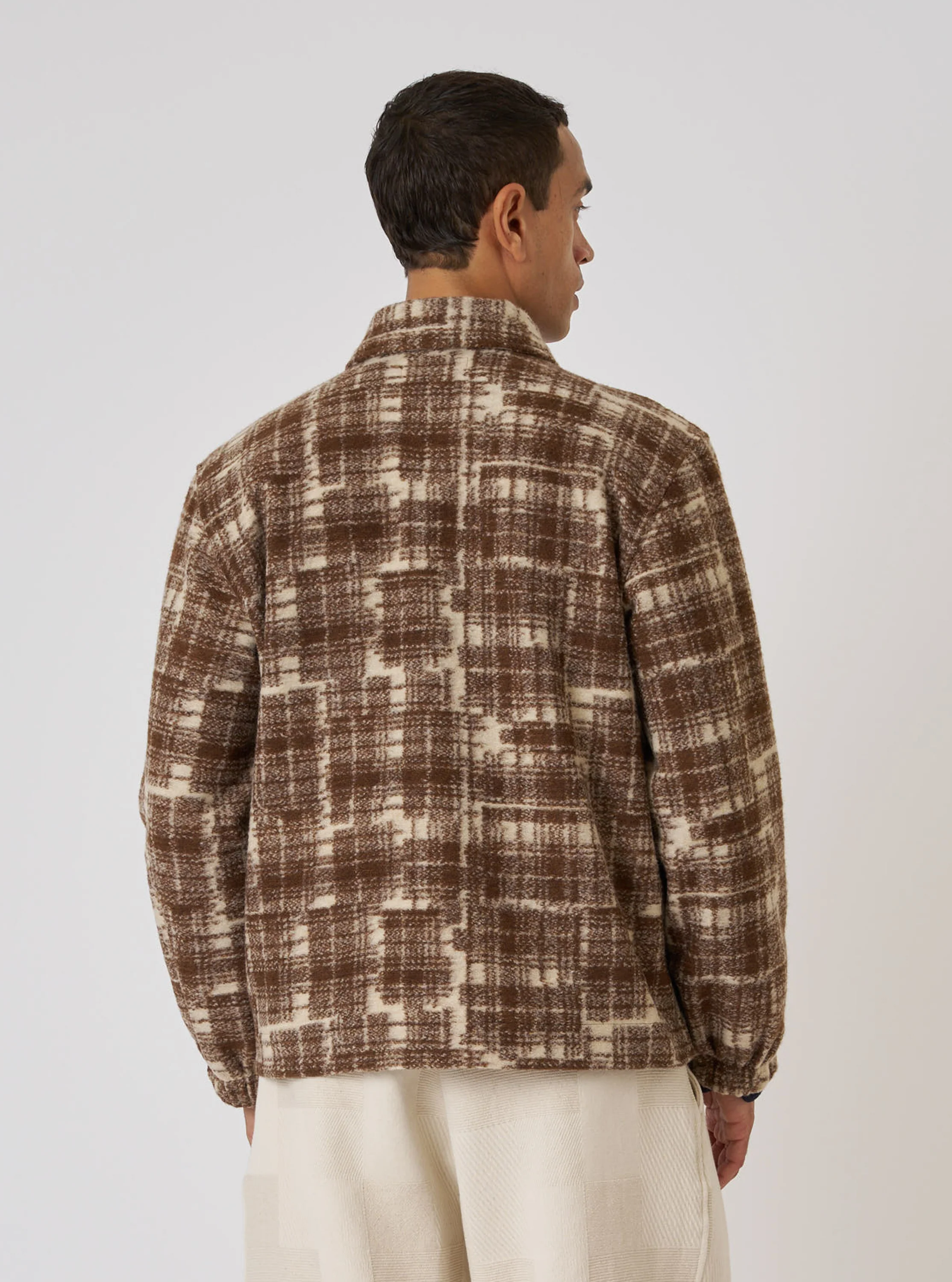 Sand Patch Check Fleece Rams Jacket - Image 3