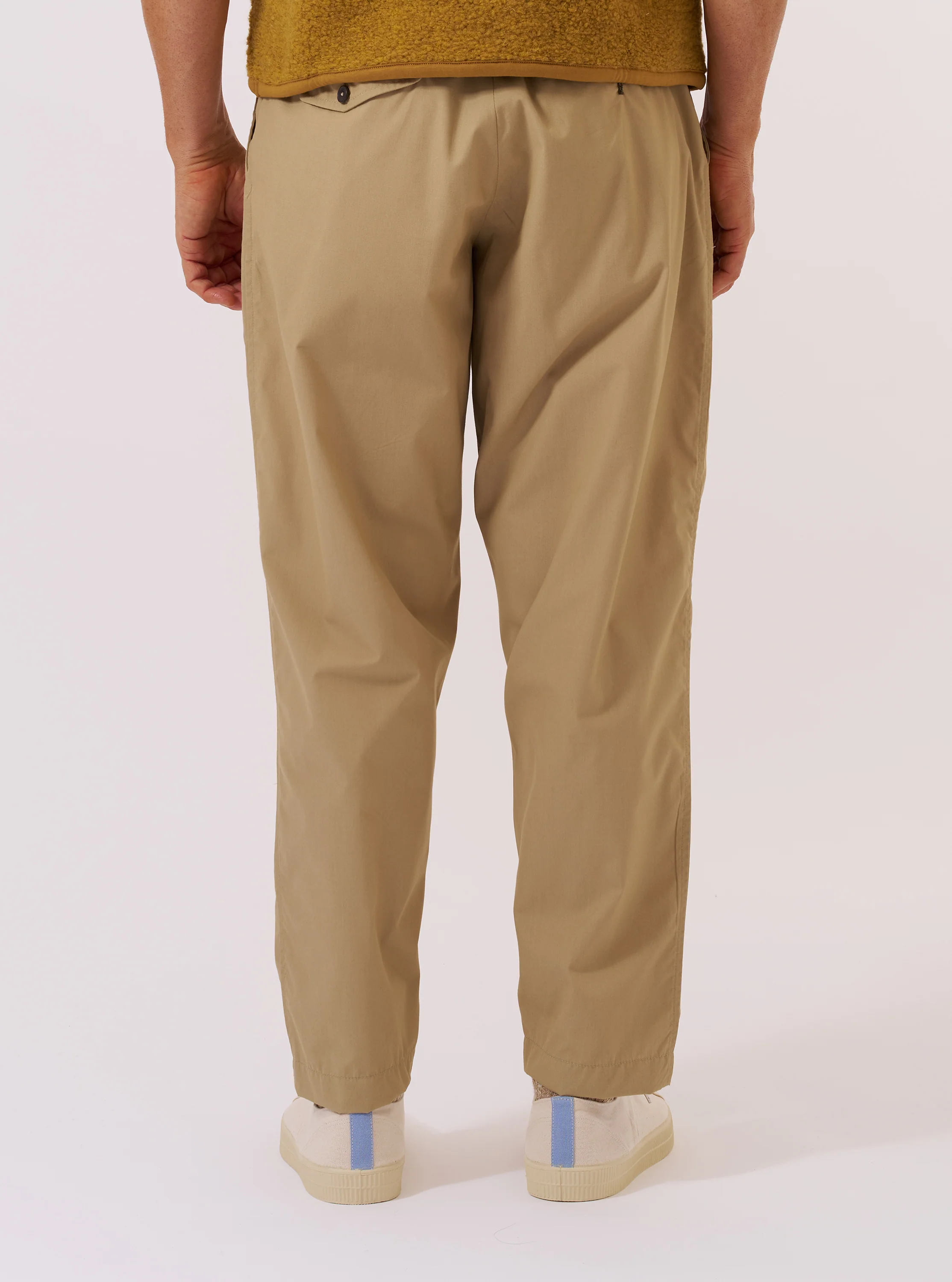 Sand Recycled Polytech Pleated Track Pant - Image 3