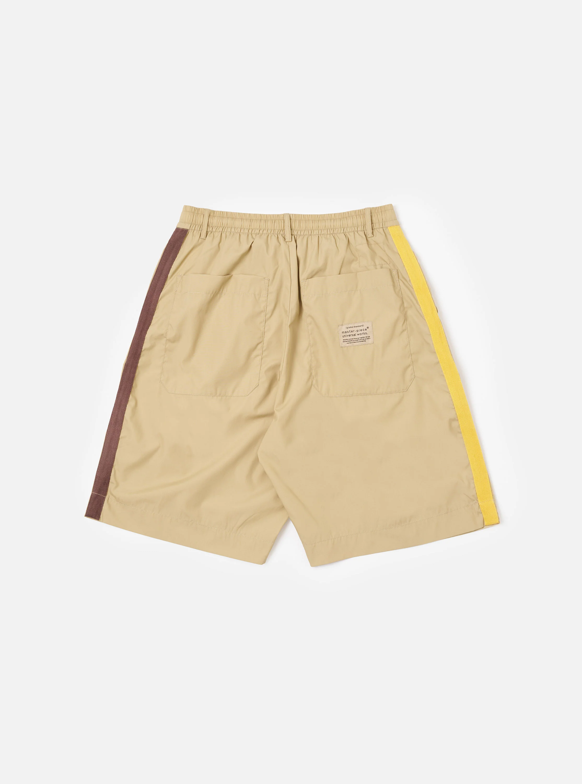 master-piece x Universal Works Sand Recycled Poly Tech Pleated Track Short - Image 5