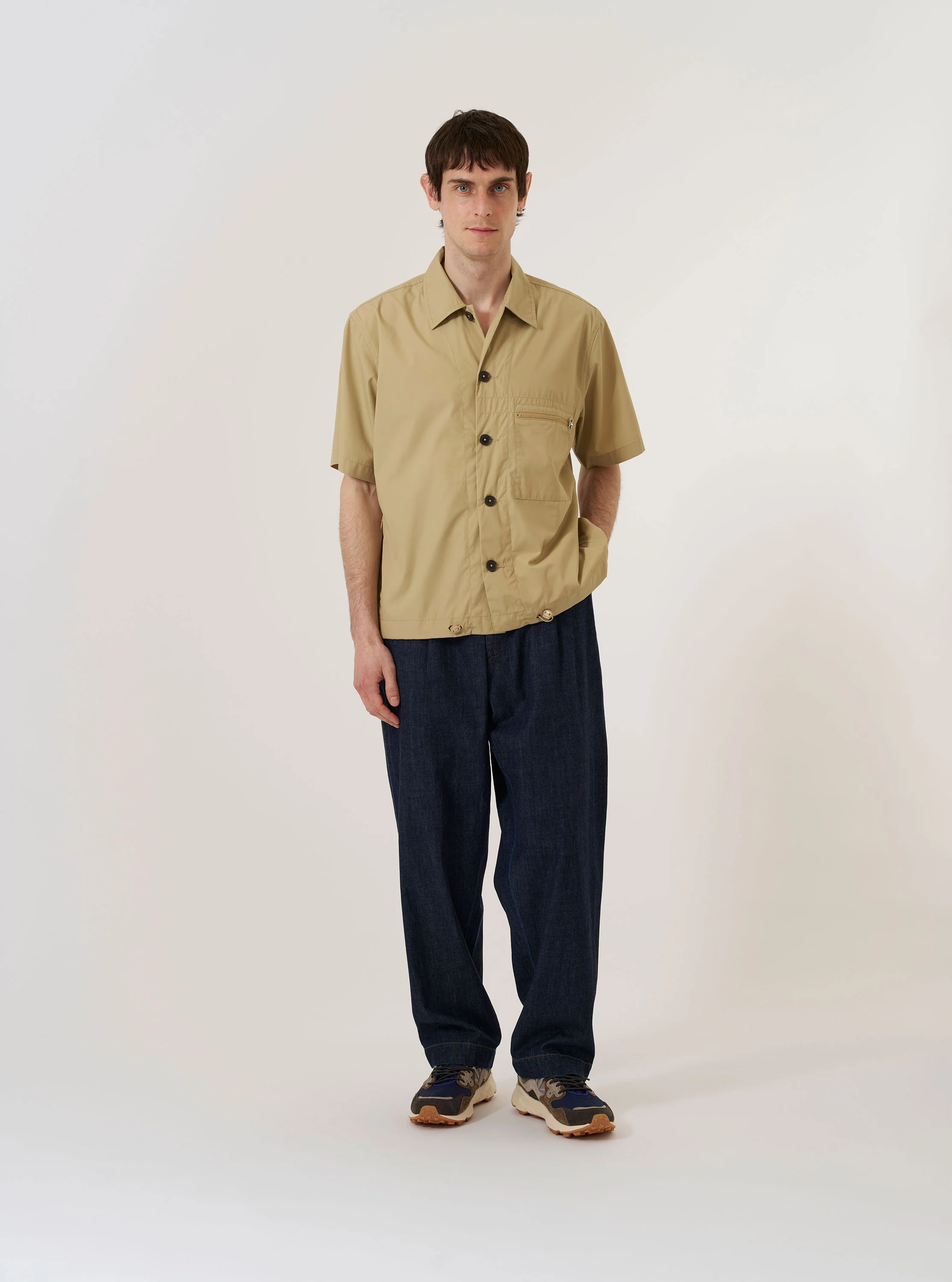 Sand Recycled Polytech Z Tech Overshirt - Image 9
