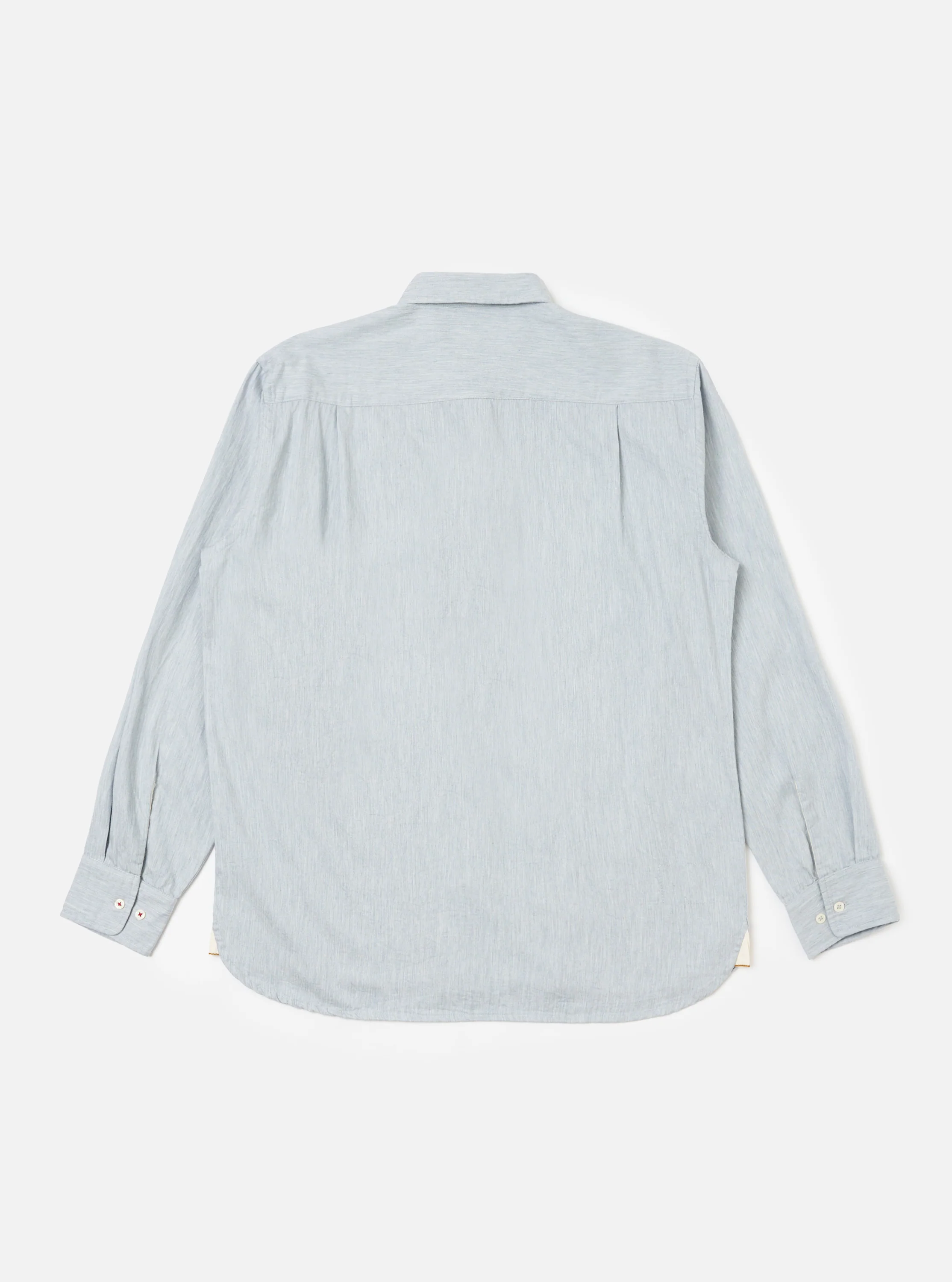 Sky Blue Brushed Organic Cotton Square Pocket Shirt - Image 5