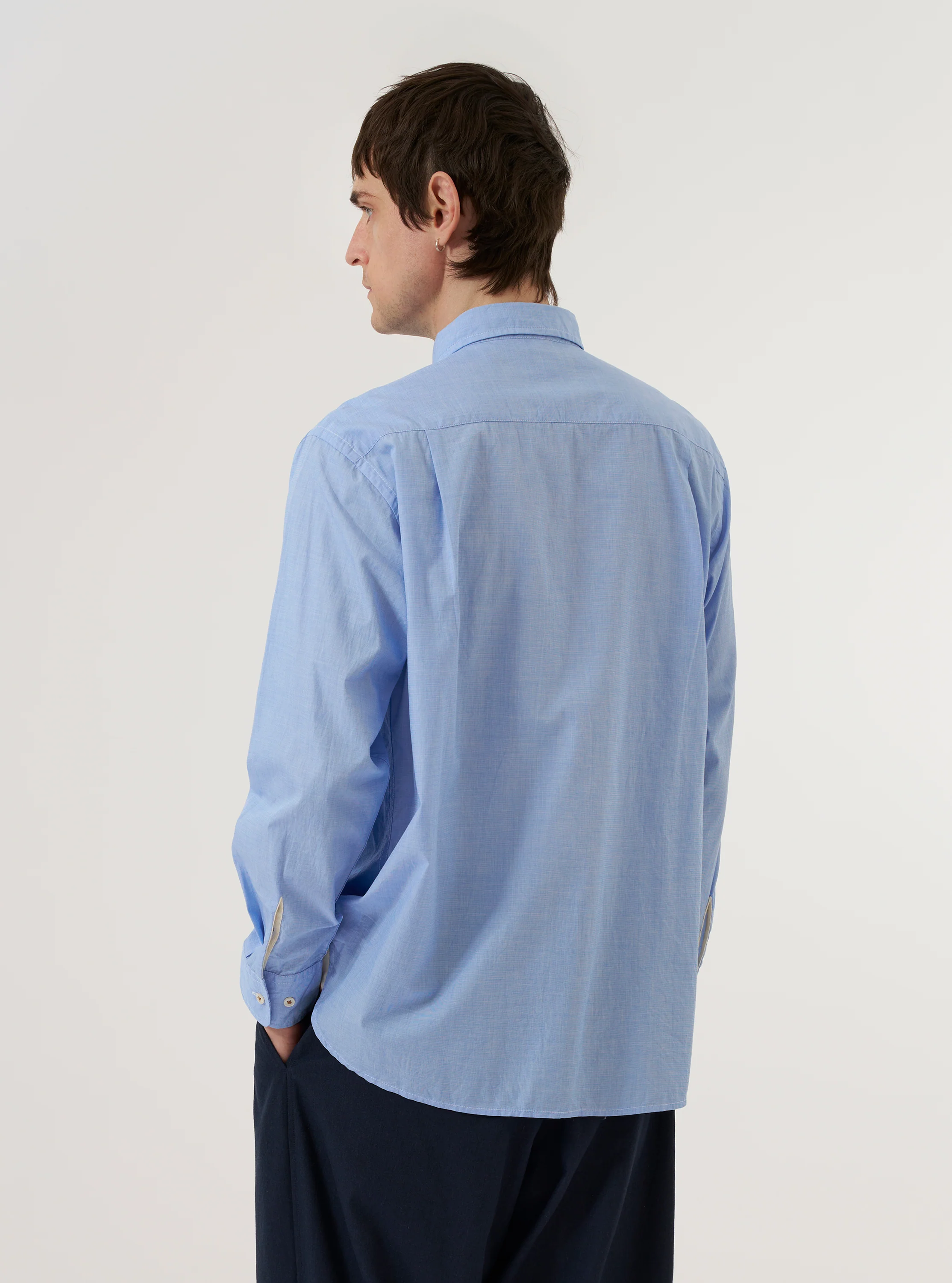 Sky/Blue Fil A Fil Mixed Square Pocket Shirt - Image 3