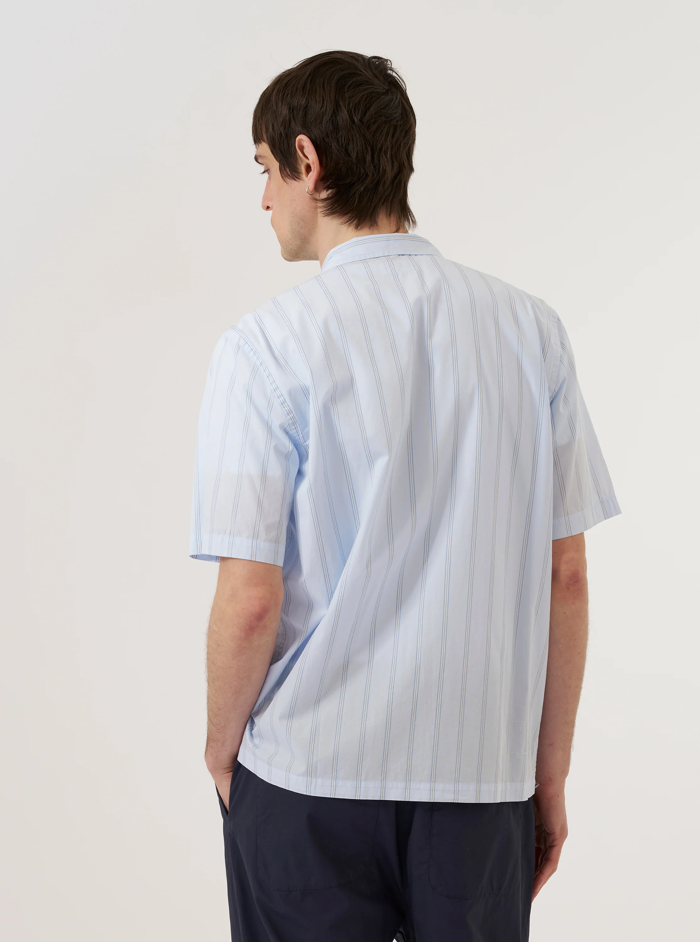 Soft Blue Mc Stripe Road Trip Shirt - Image 3