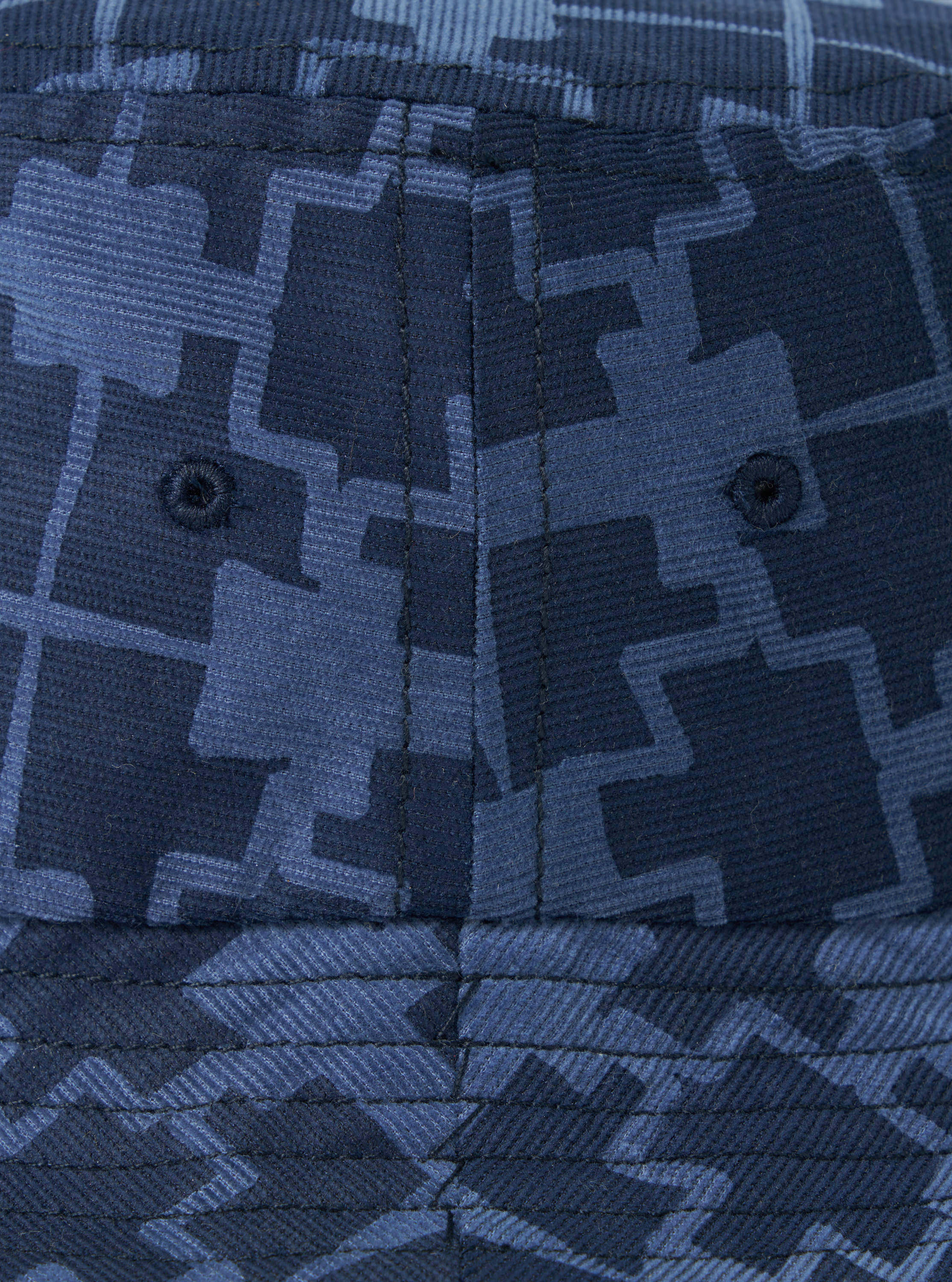 Navy Mitla Print Cord Beach Hat - Image 5
