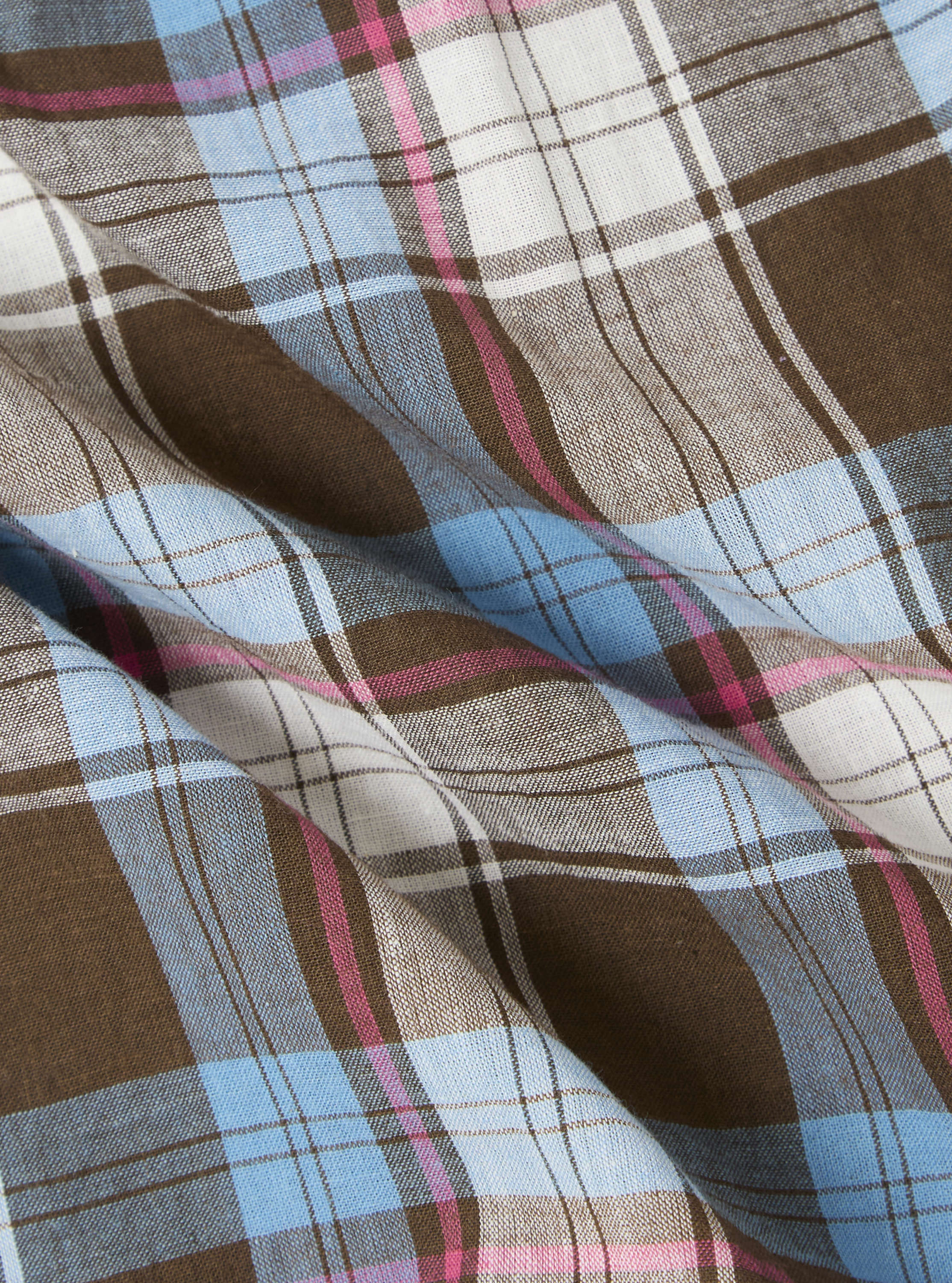 Blue/Brown Check 3 Boxer Short - Image 2