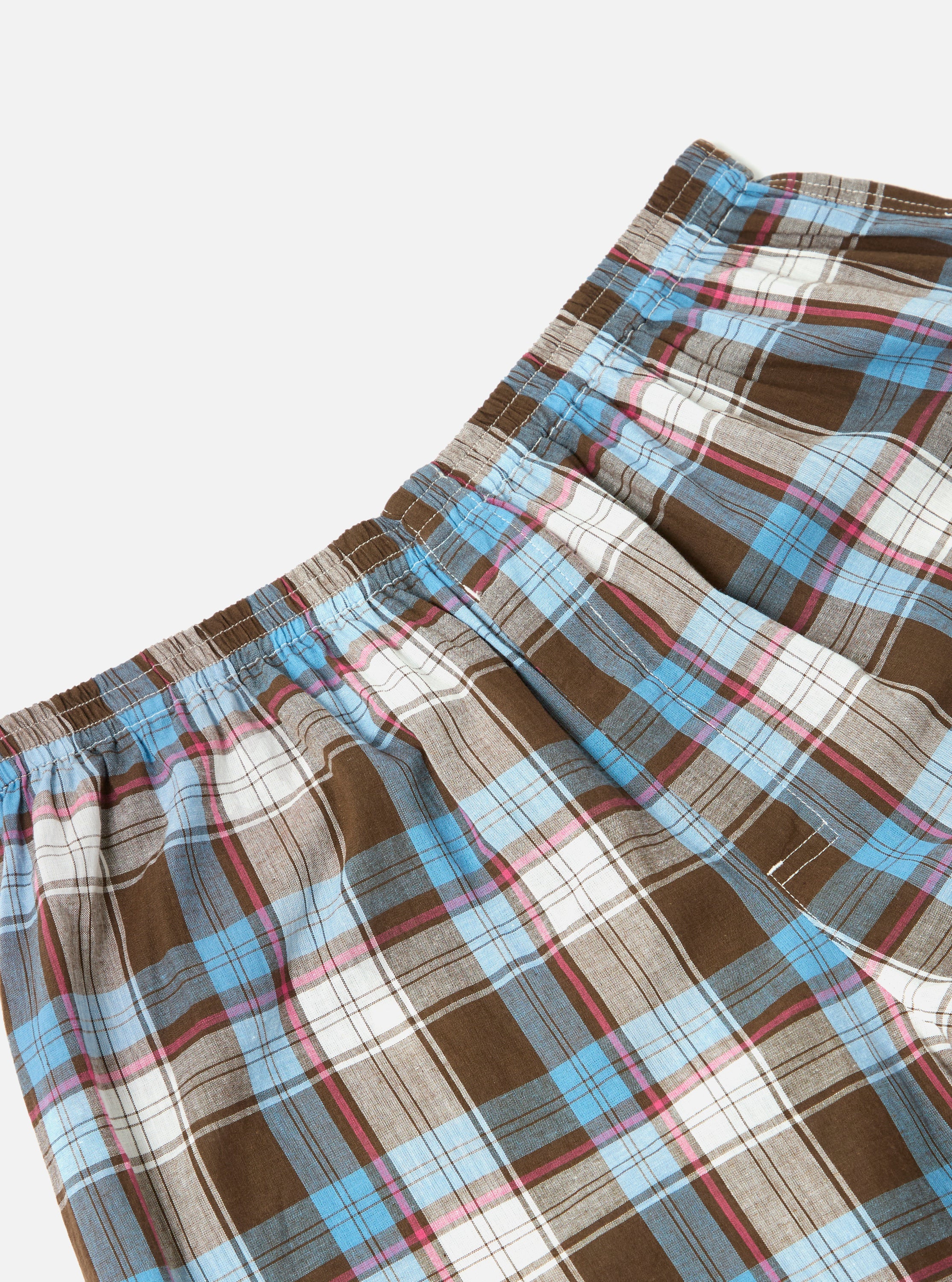 Blue/Brown Check 3 Boxer Short - Image 4