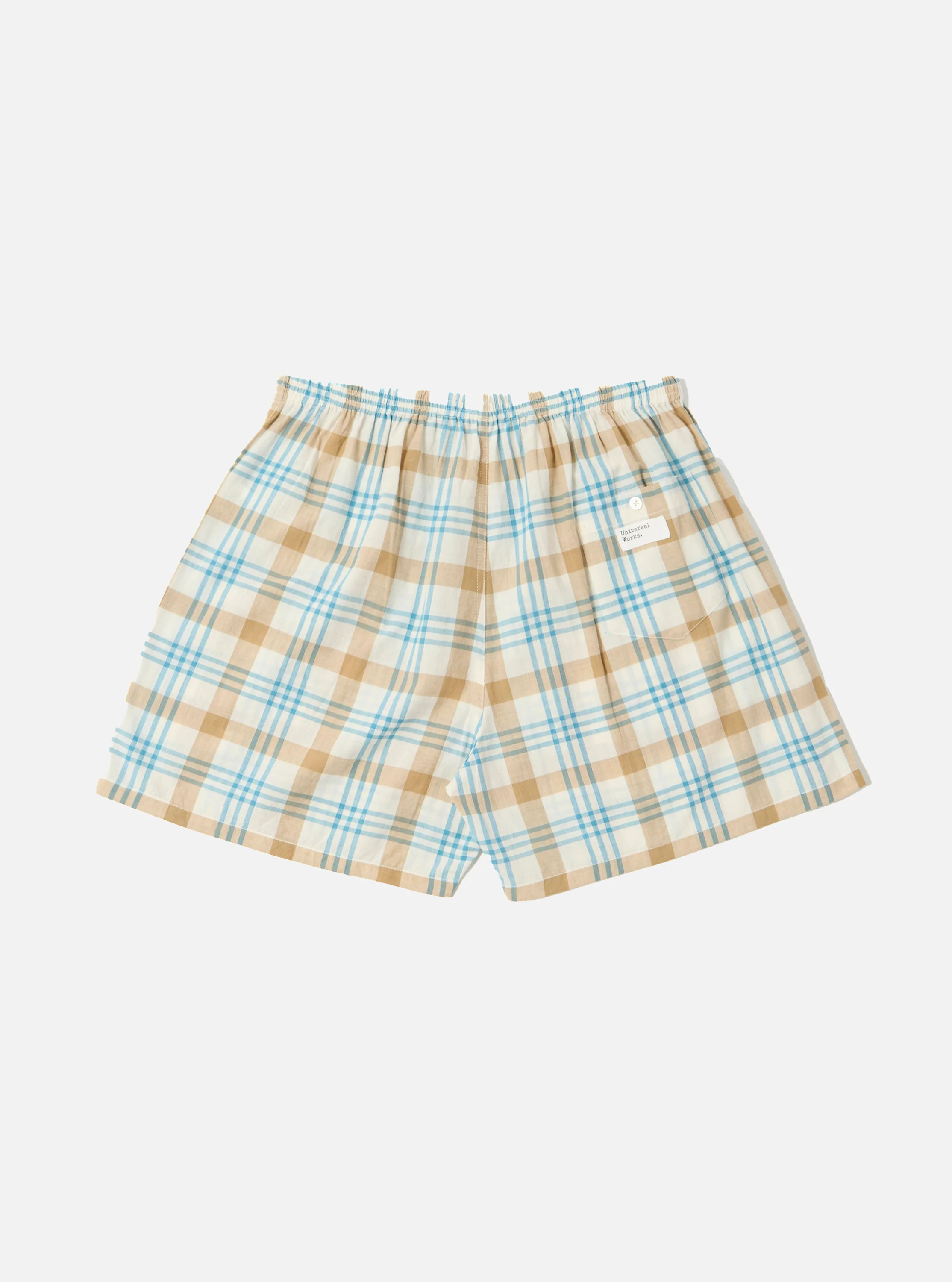 Ecru Madras Check Boxer Short - Image 3